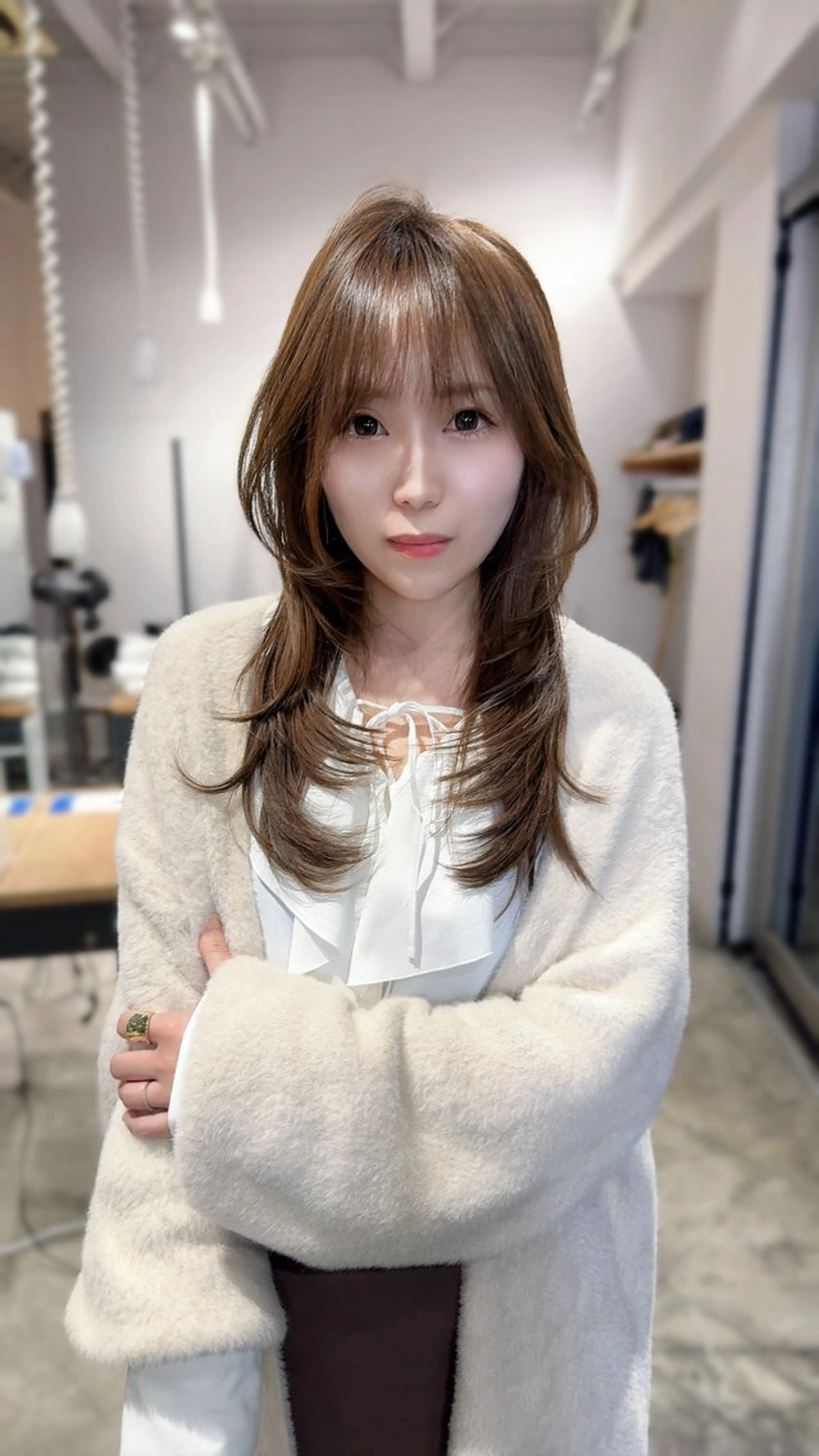 ロング レイヤーカット 永田竜一/ 小顔くびれレイヤーのヘアスタイル