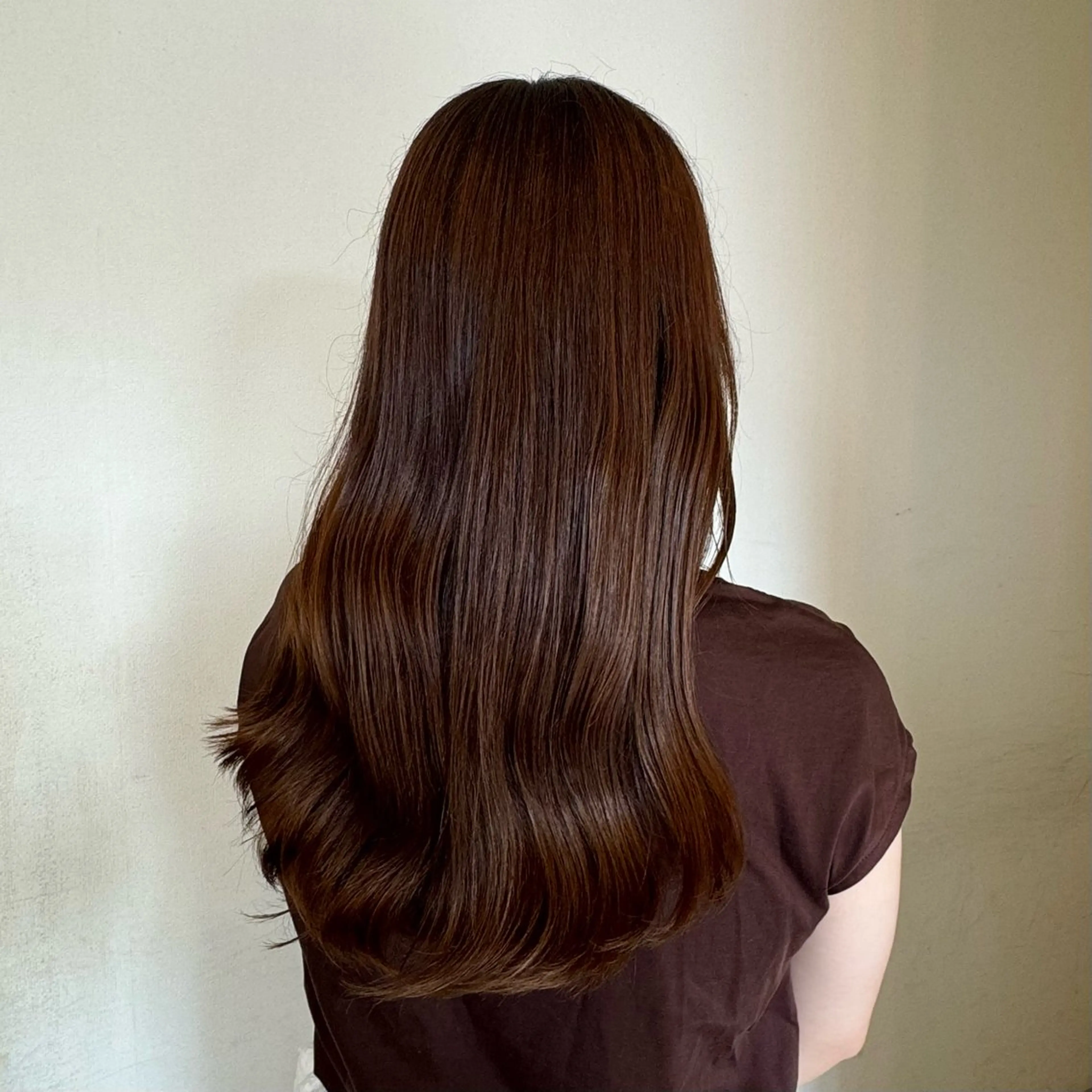 ロング カラー ブラウンカラー ヘアカラー トリートメント 関口 優菜のヘアスタイル