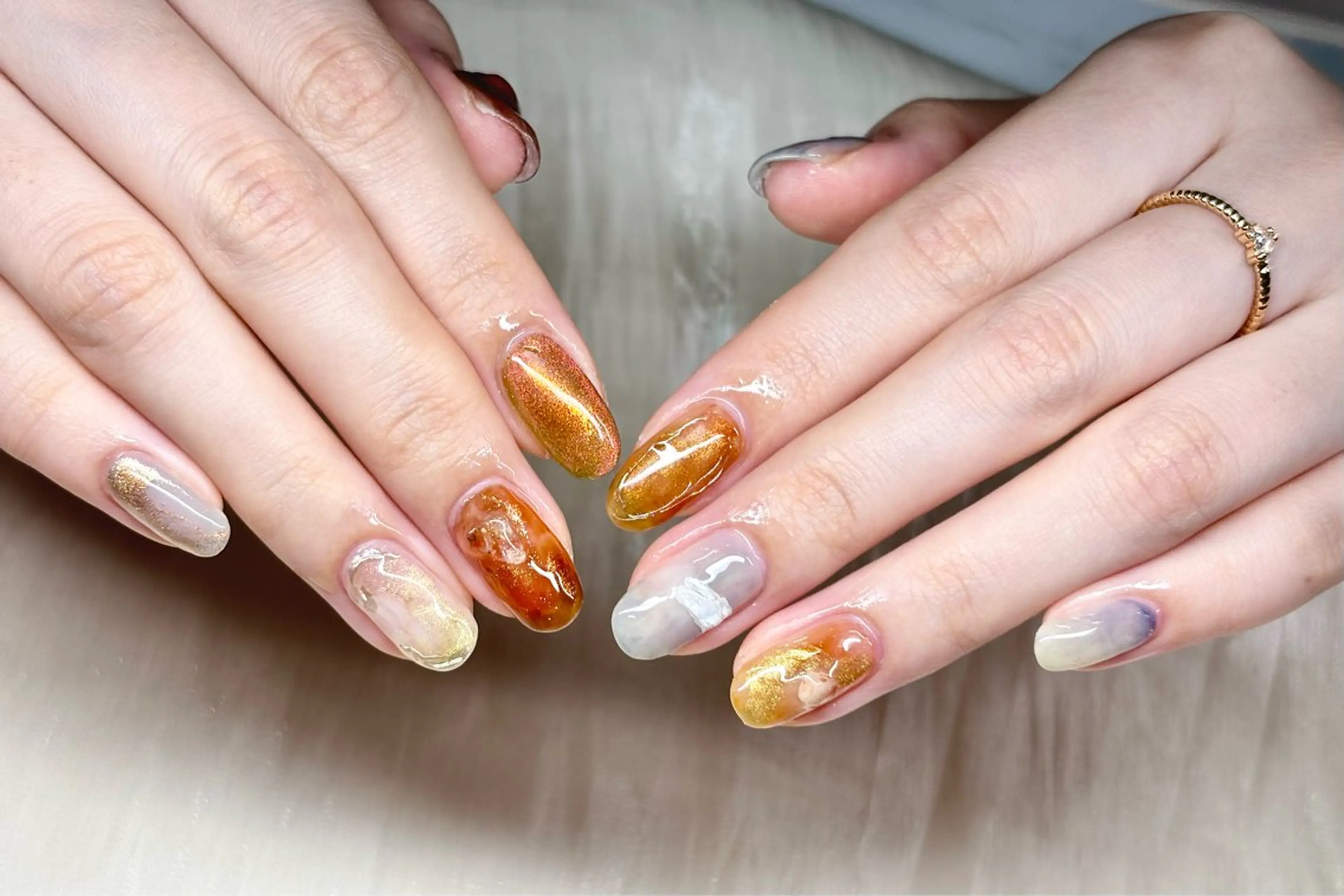 ネイル 持ち込み ニュアンスネイル ハンドネイル ハンドケア N.KIRARI hanaのネイルデザイン