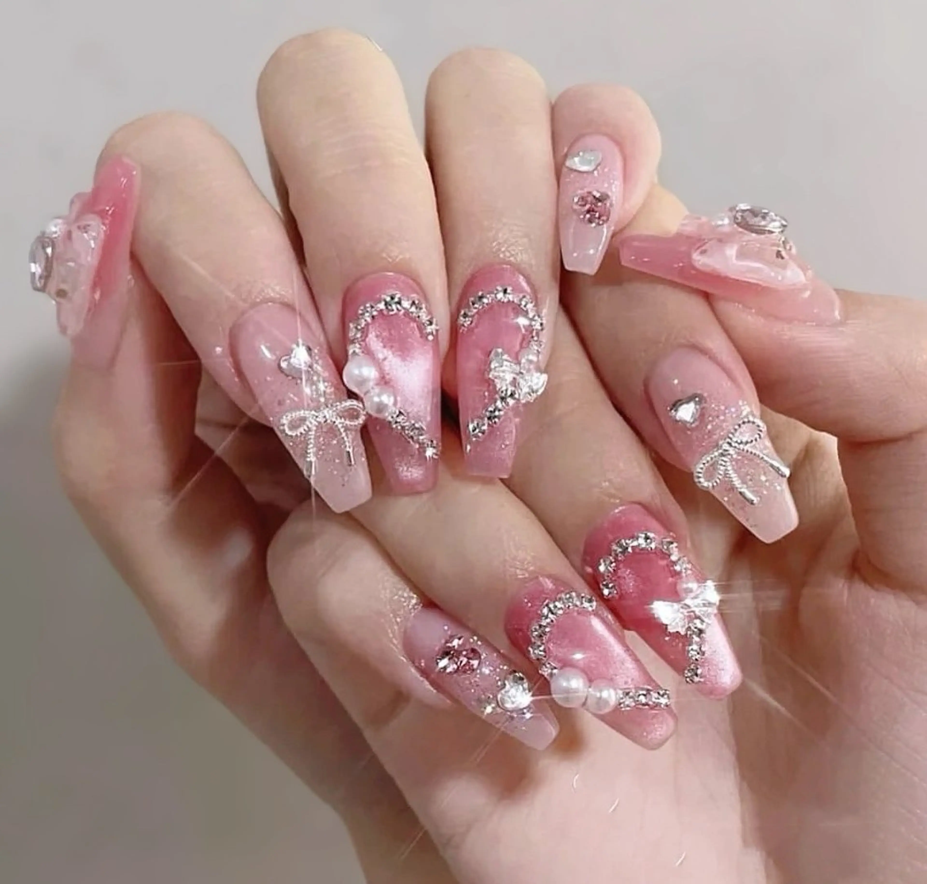 ネイル アートネイル チークネイル 長さ出し フレンチネイル ジェルネイル YK Beauty Salonのマツエク・マツパデザイン