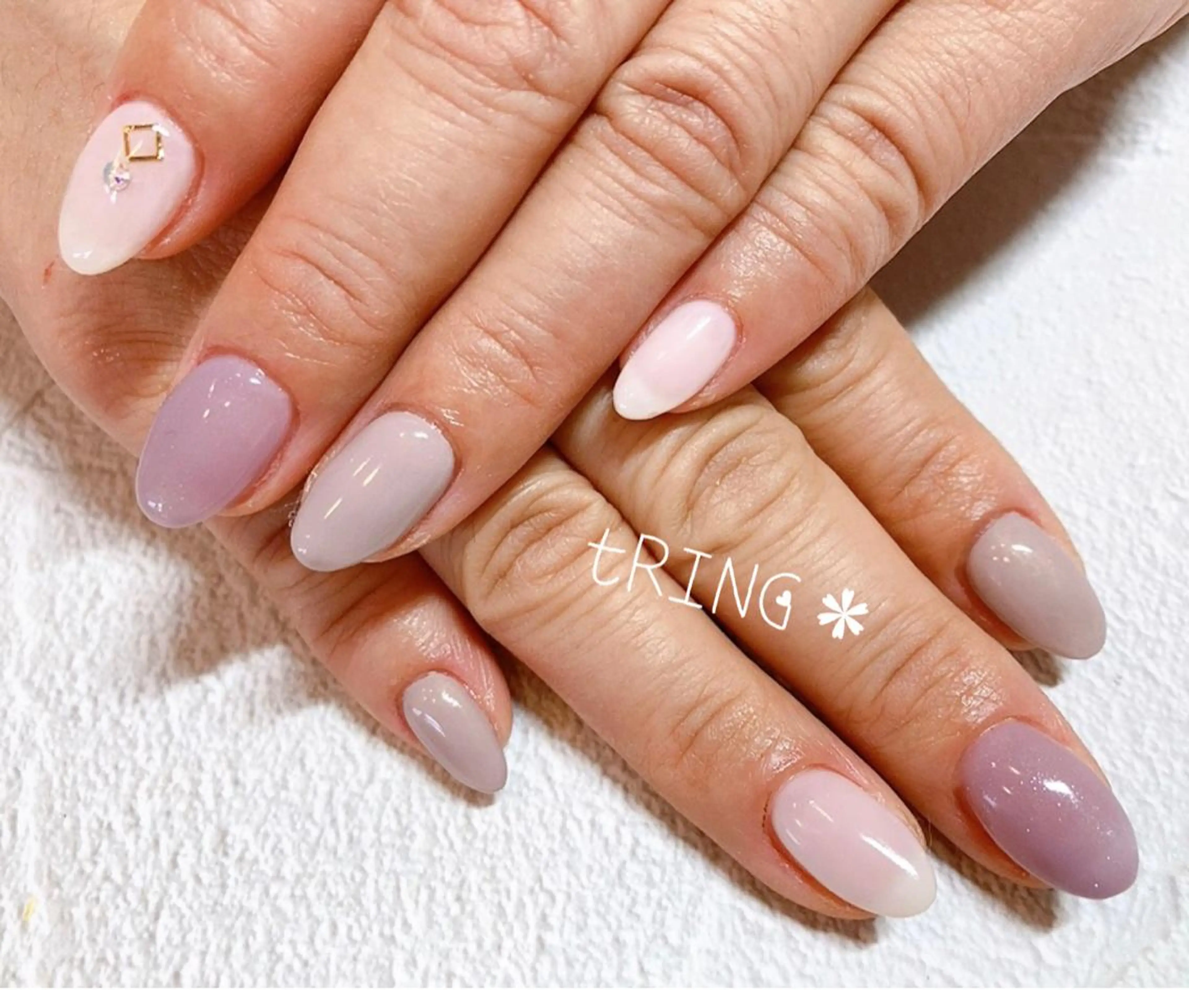 ネイル ハンドネイル tRING＊ しいの木台のネイルデザイン