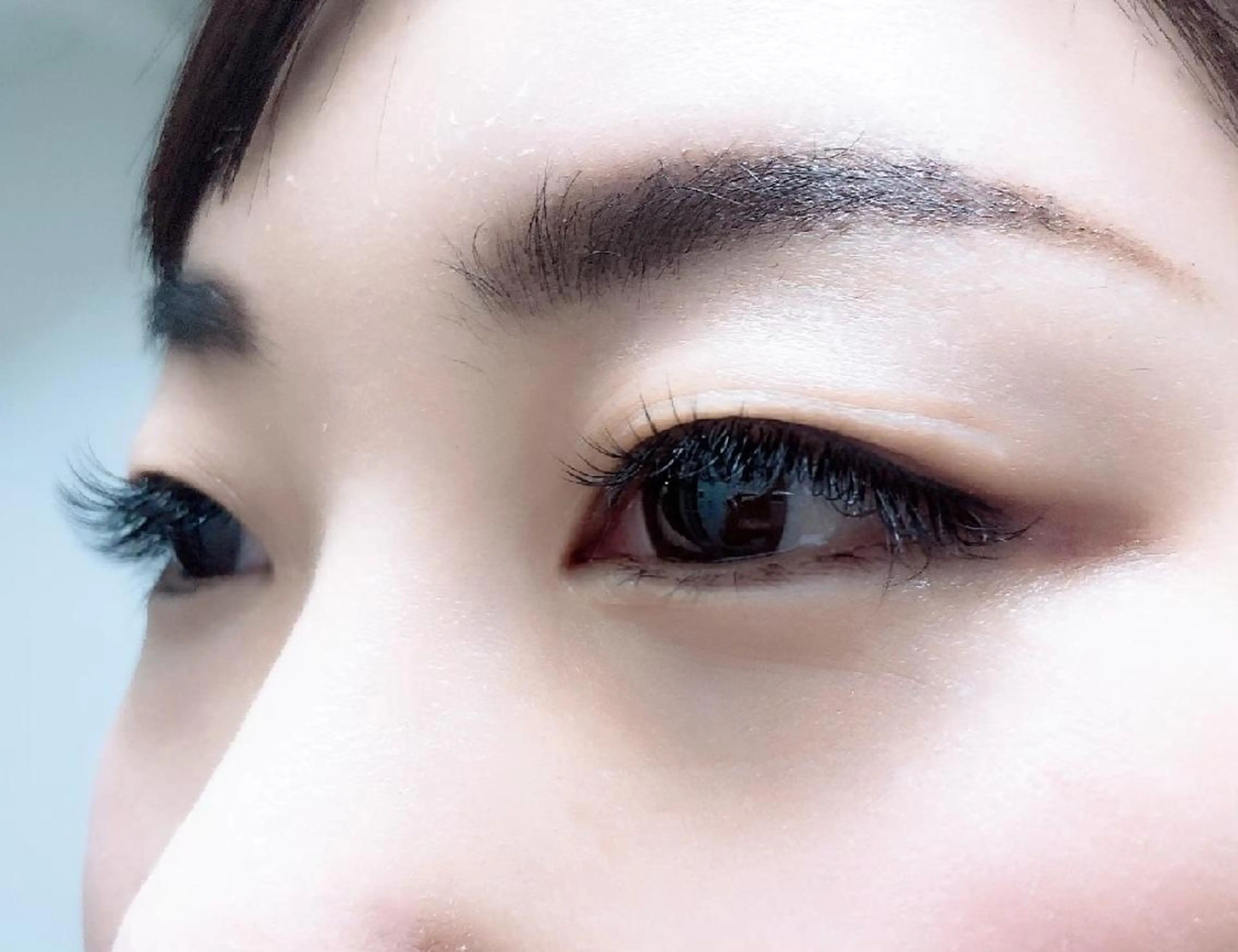 マツエク・マツパ 付け放題 キュート フラットラッシュ ナチュラル 一重×まつ毛パーマ 吉岡 ゆうなのマツエク・マツパデザイン