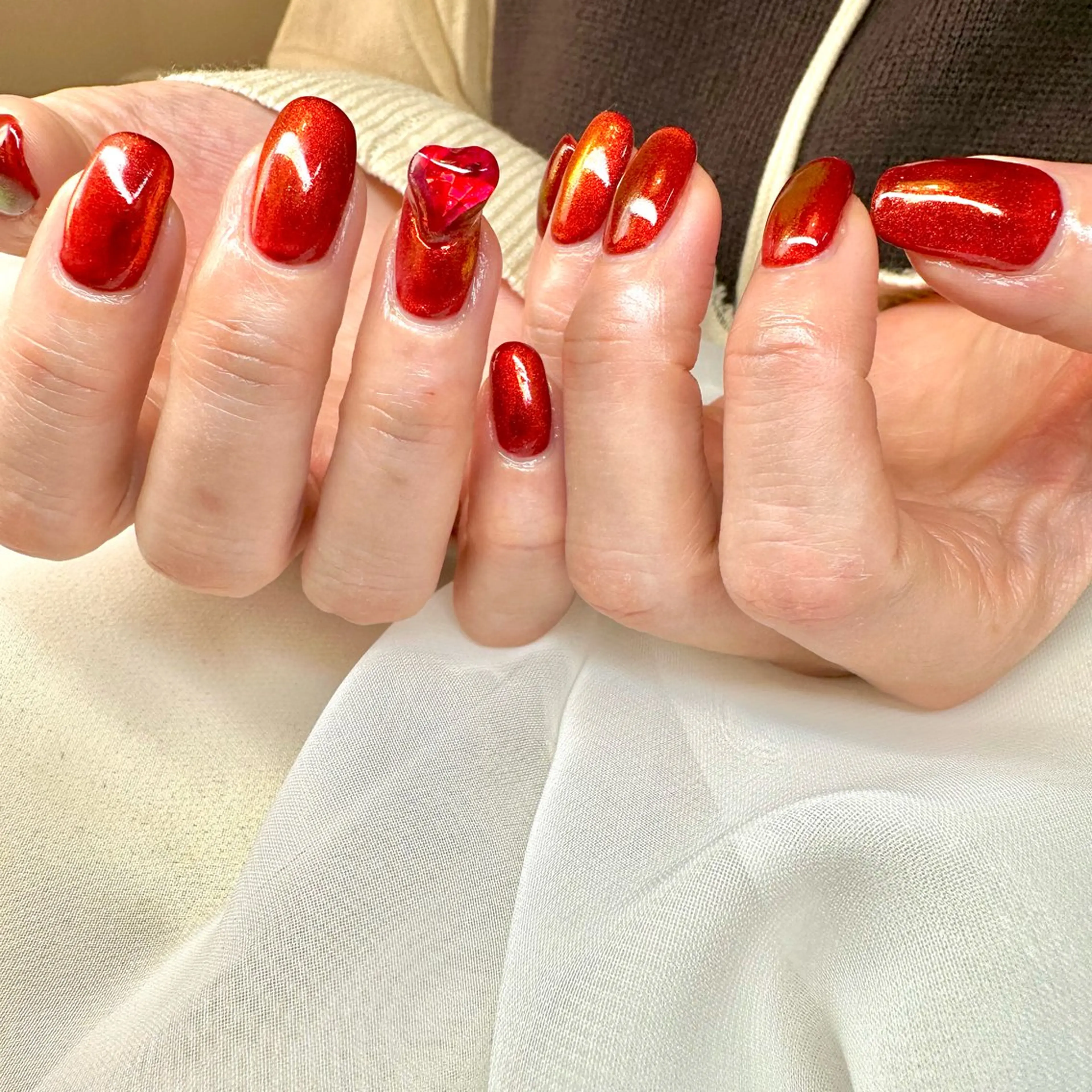 ネイル ハート ハンドネイル フットネイル GéRanium Harukaのネイルデザイン