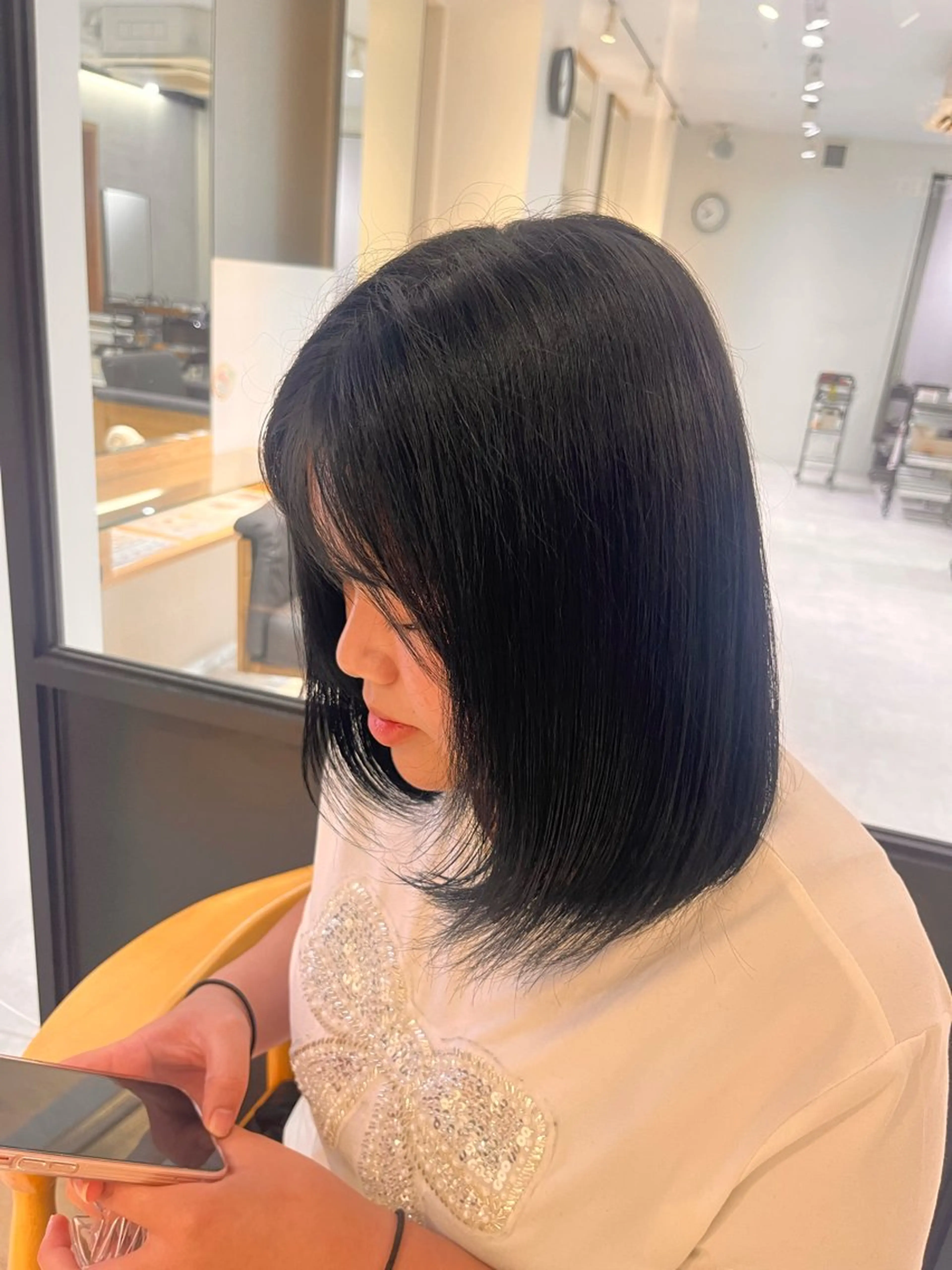 ミディアム ヘアカラー 田中 もも🍑のヘアスタイル