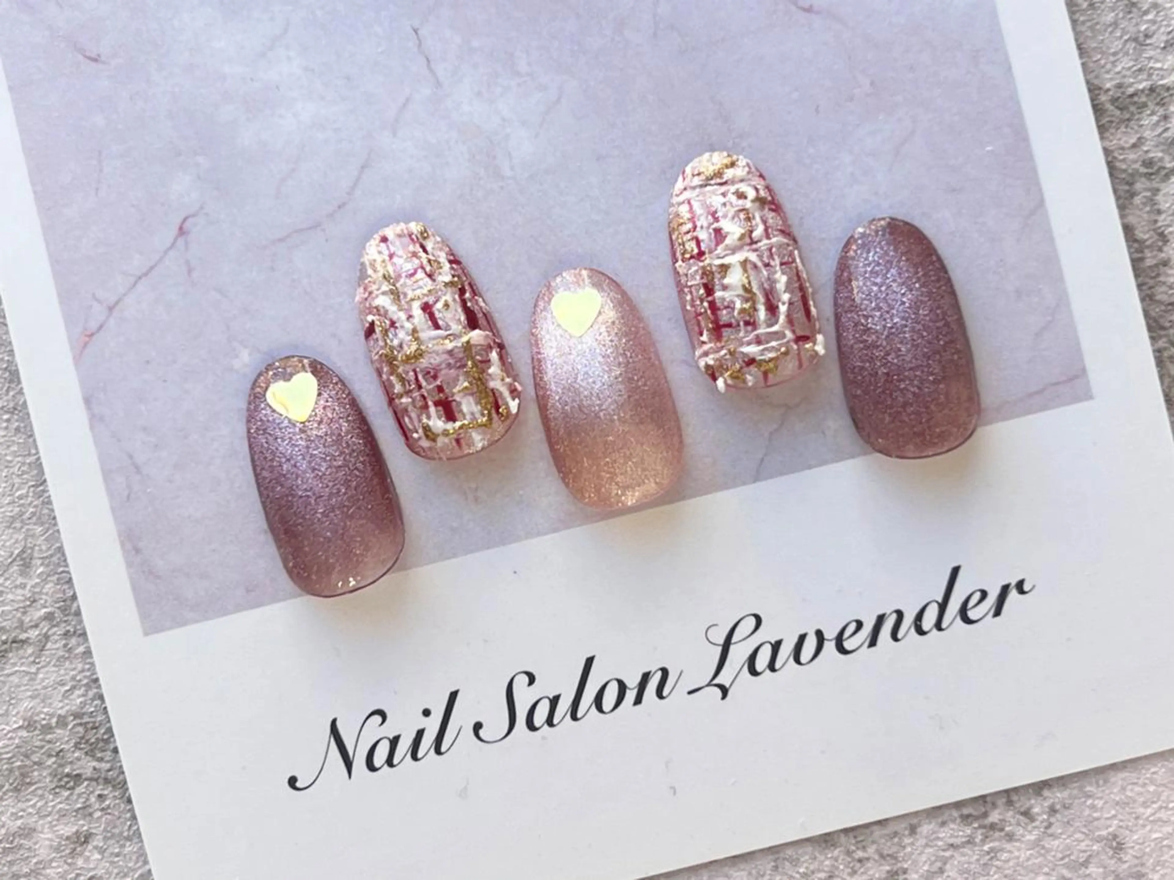 ネイル ハンドネイル 佐藤 ニーナ★ラベンダーのネイルデザイン