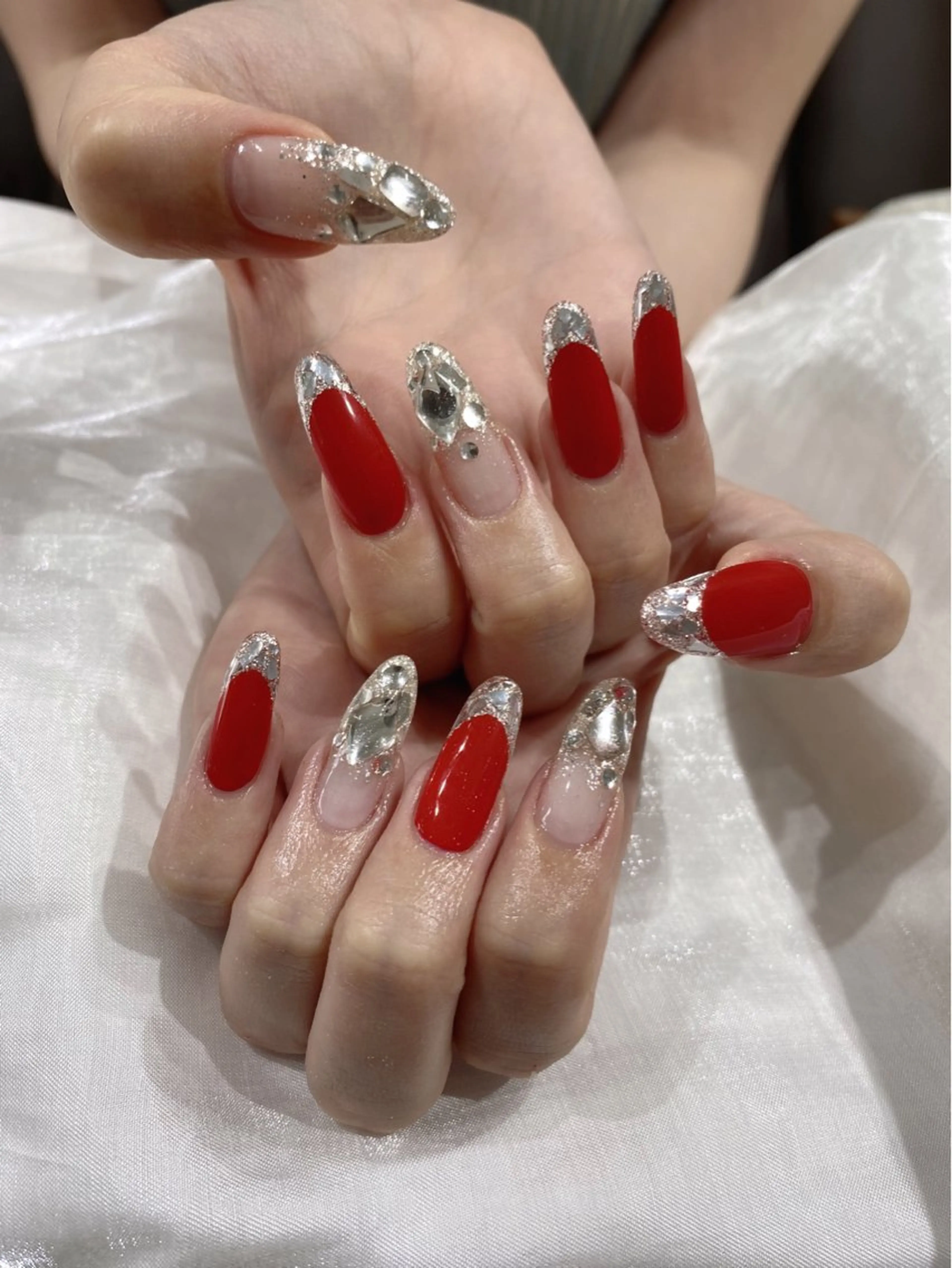 セミロング ハンドネイル Nail  R💫 naoのネイルデザイン