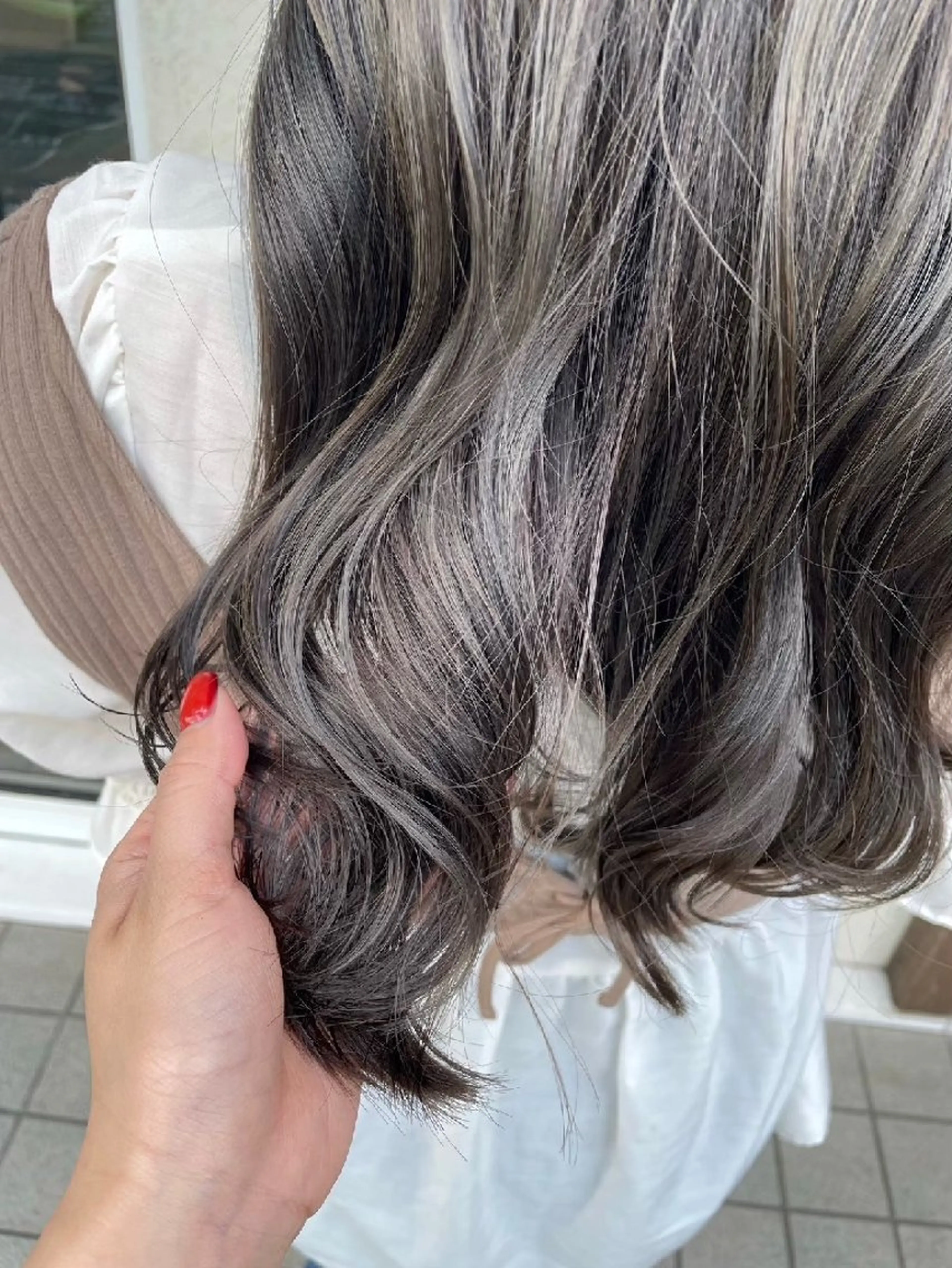 カラー ヘアカラー 束感まつぱ🥑🤍 NATUKI🤍のマツエク・マツパデザイン