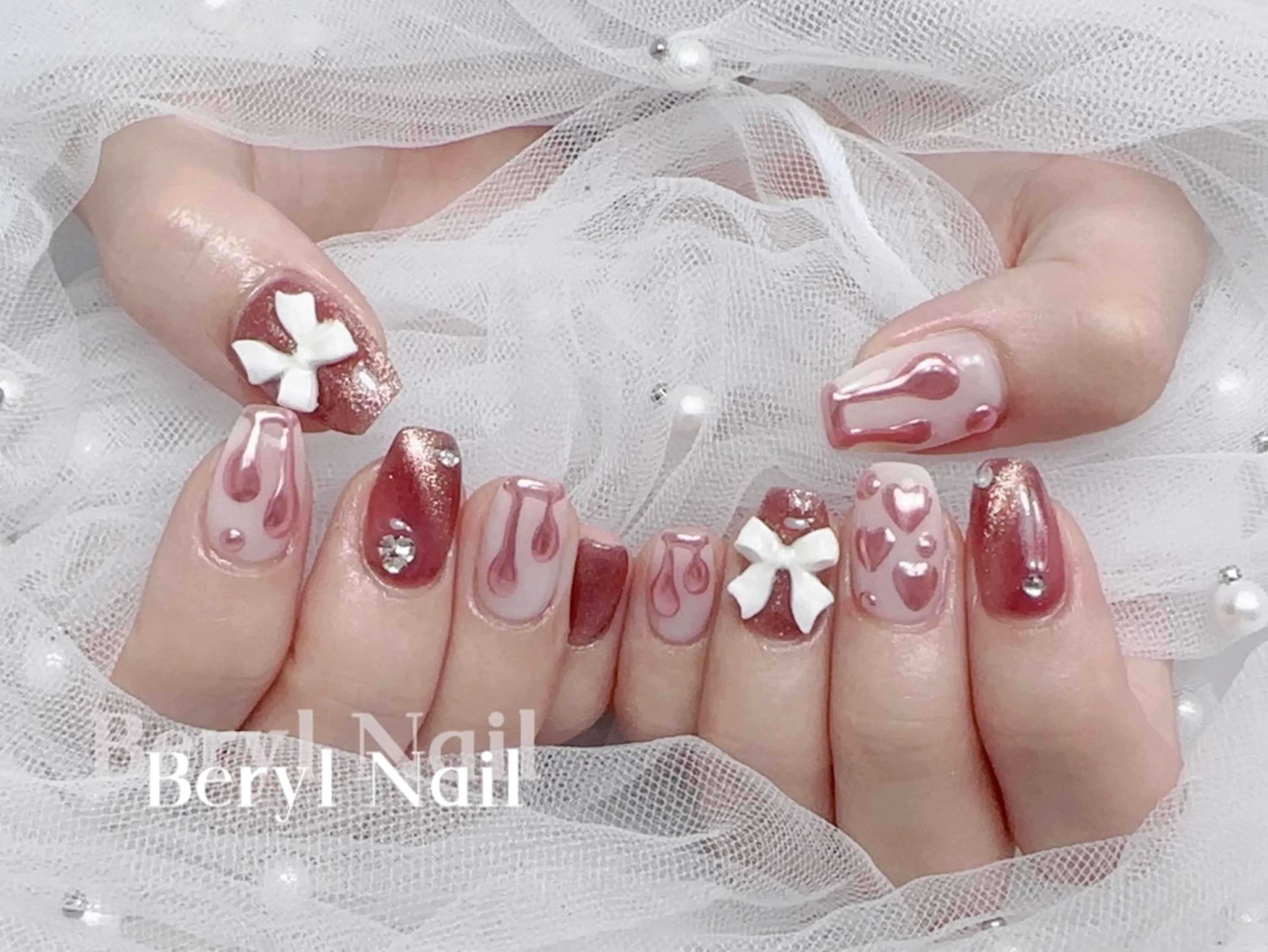 ミディアム ハンドネイル Beryl Nail所属・Beryl Nail 新大久保のネイルデザイン