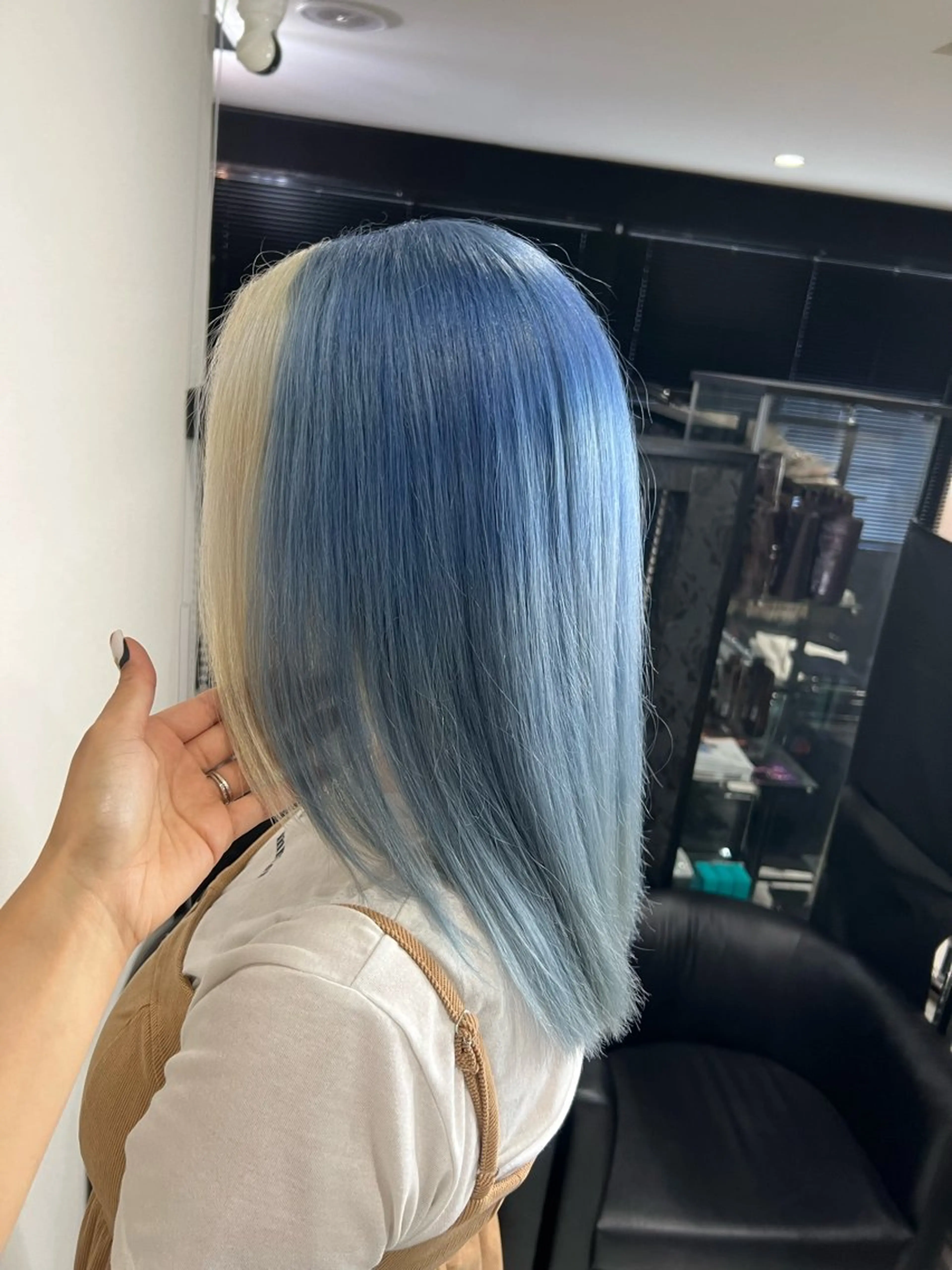 ミディアム カラー ミストバング ブリーチ ケアブリーチ  フェイスフレーミング トリートメント YUDU🍊 germe/ジェルムのヘアスタイル