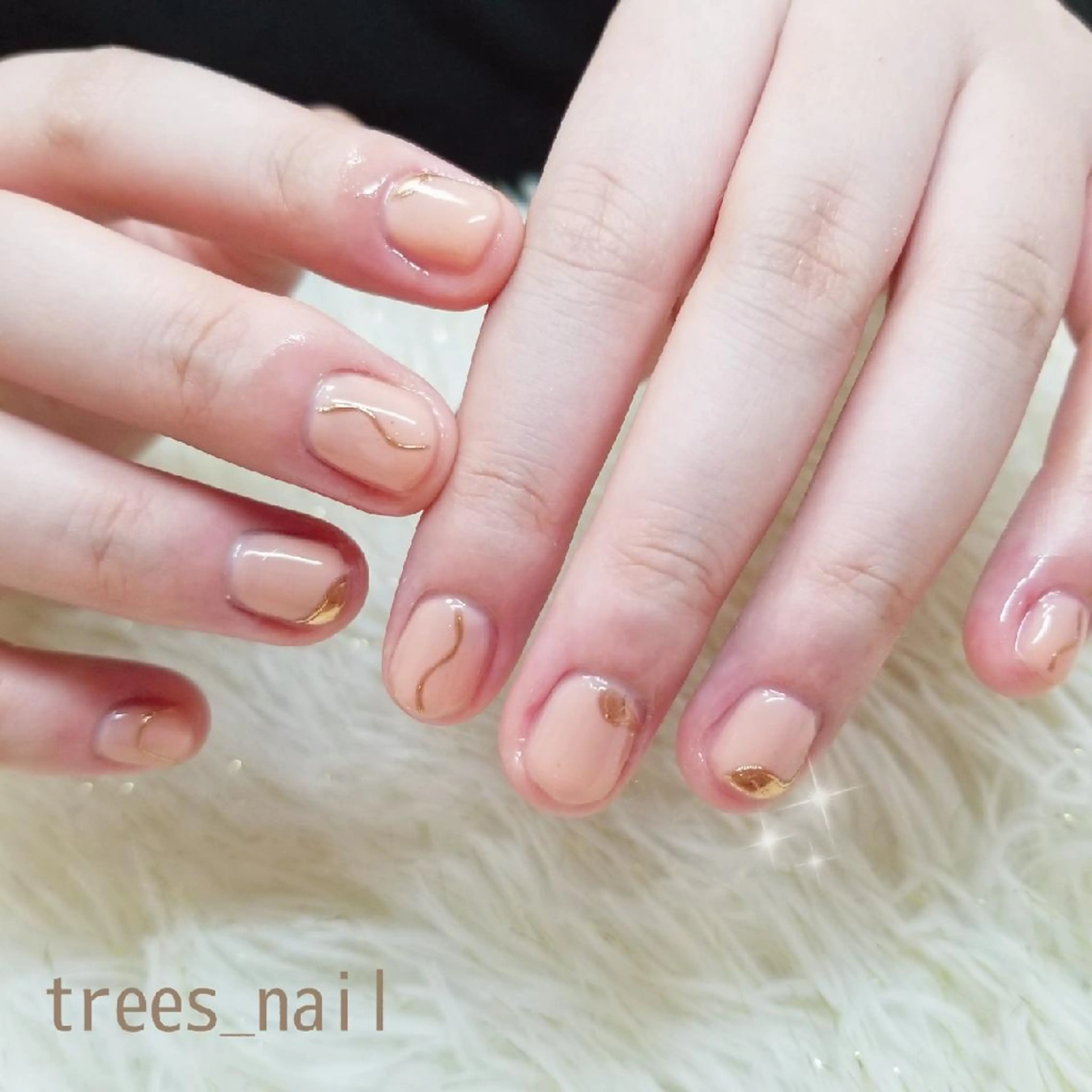 ネイル ジェルネイル ミラーネイル パラジェル ショートネイル ハンドネイル フットネイル trees_ nailのネイルデザイン