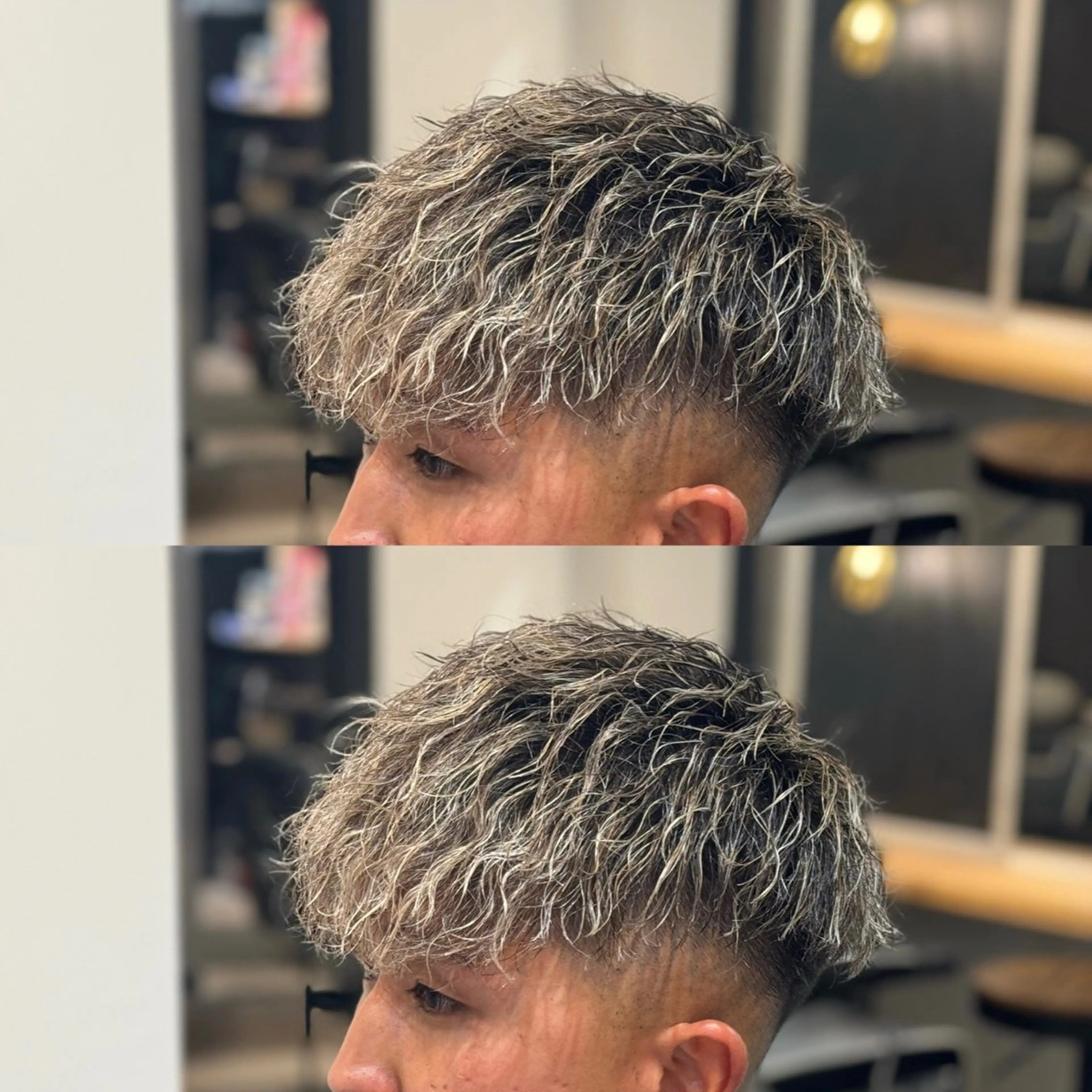 カット+ツイストスパイラルパーマ+メッシュの写真