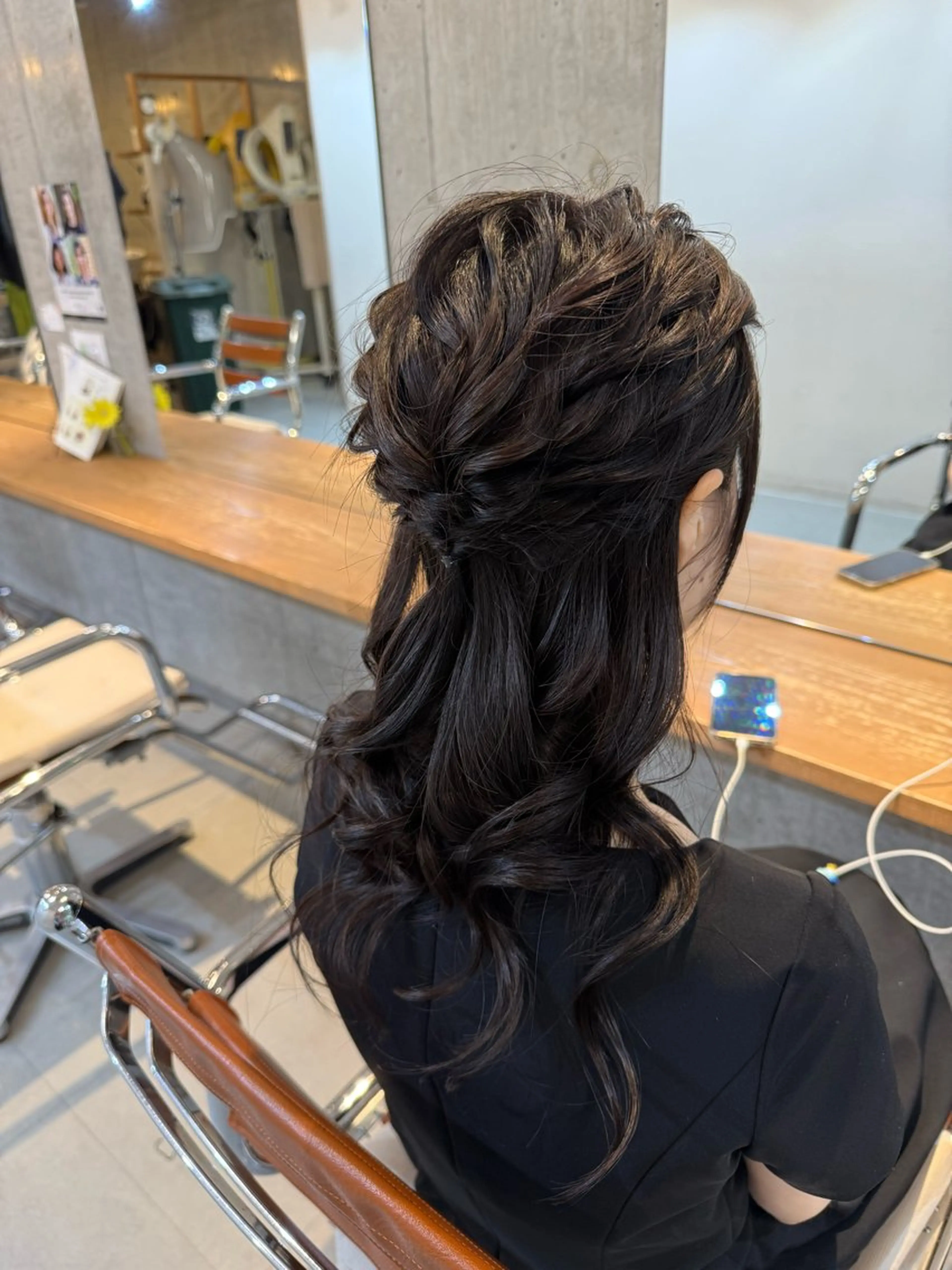 セミロング ヘアアレンジ ヘアセット sakura カットモデル募集💖のヘアスタイル