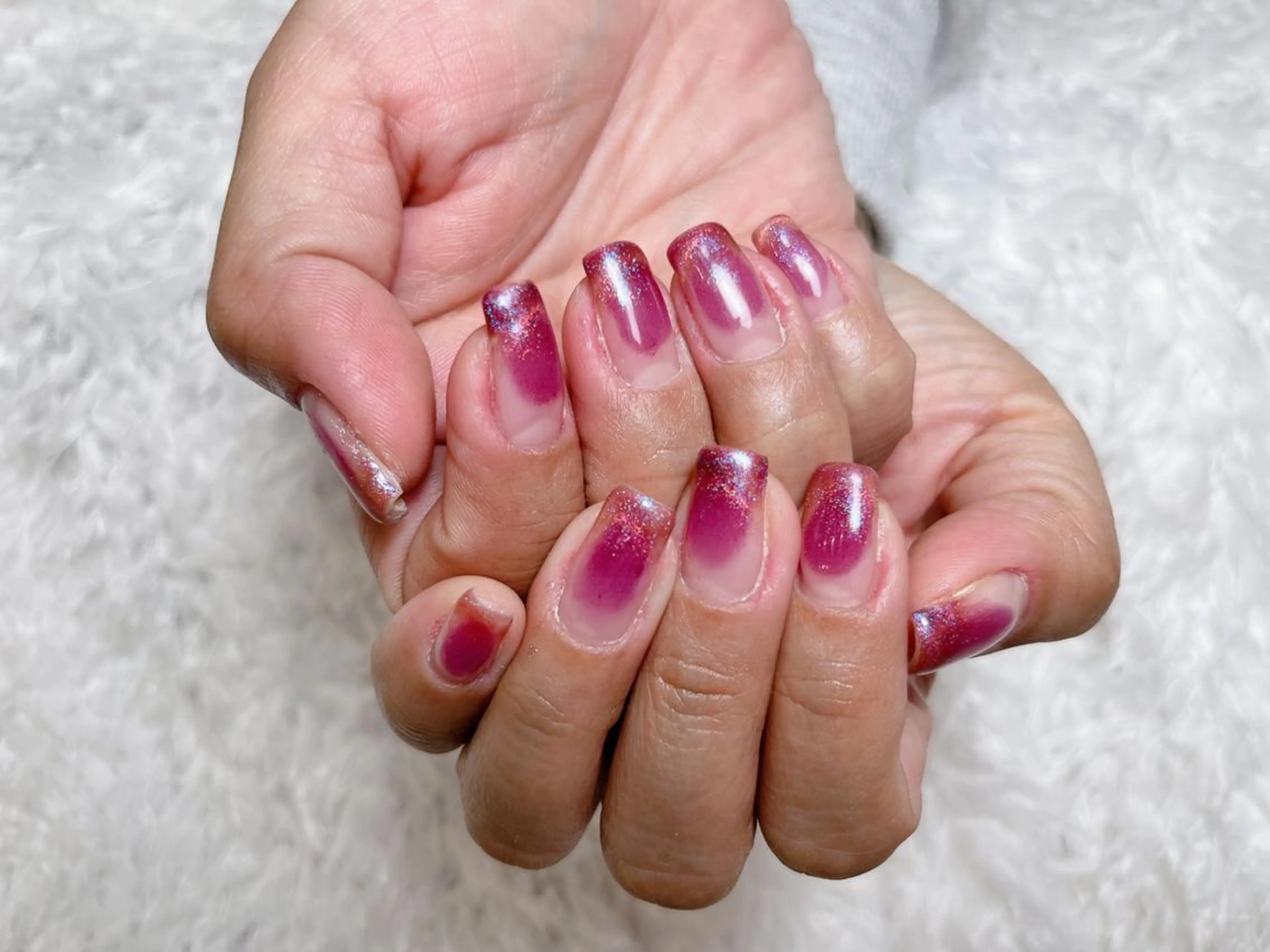 ネイル ki🍒🍒 ki ツルツルネイルのネイルデザイン