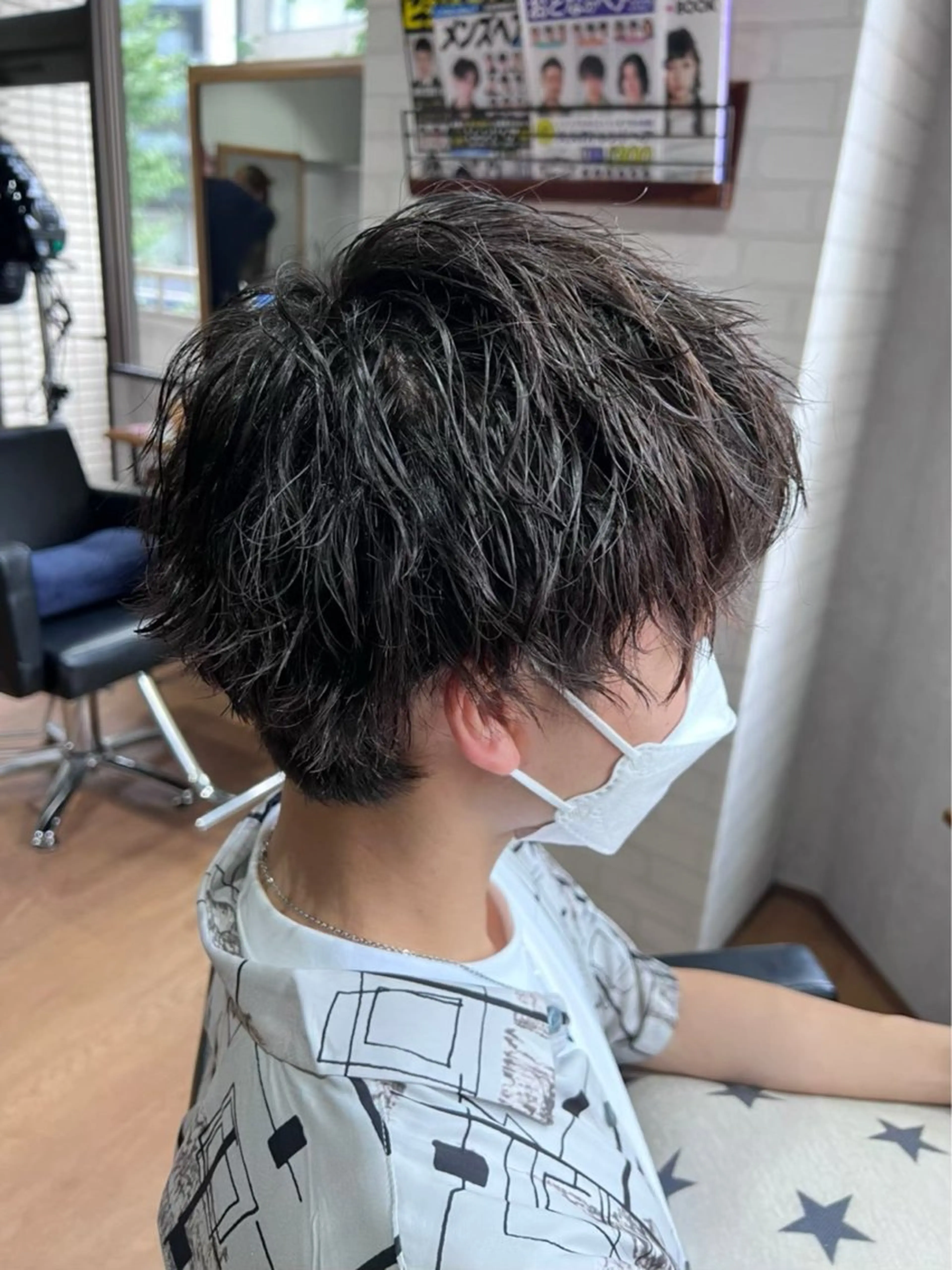 ミディアム パーマ メンズ vis lien　川口店所属・土屋 咲希のヘアスタイル