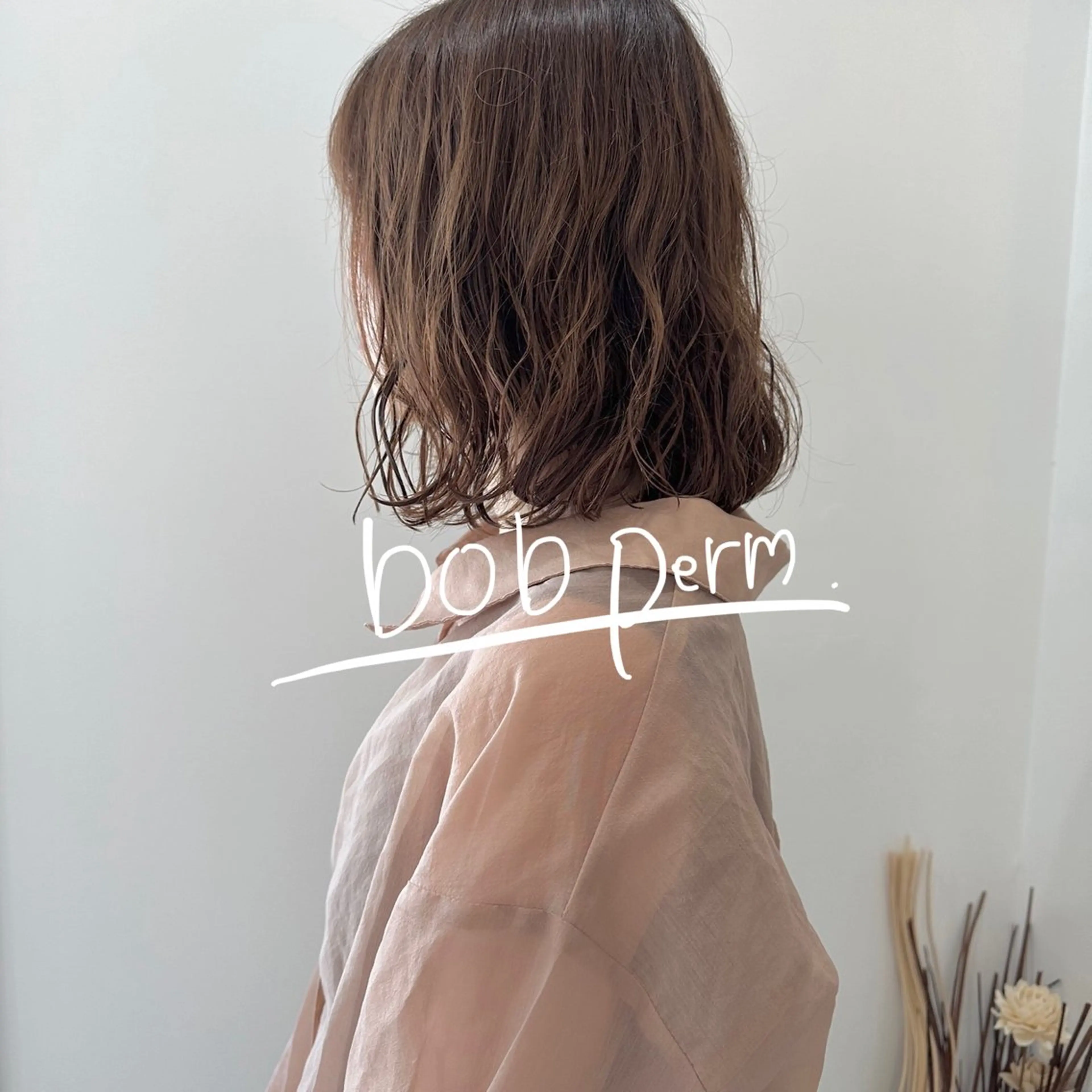 ミディアム パーマ お洒落パーマ/ 艶カラー/michiのヘアスタイル