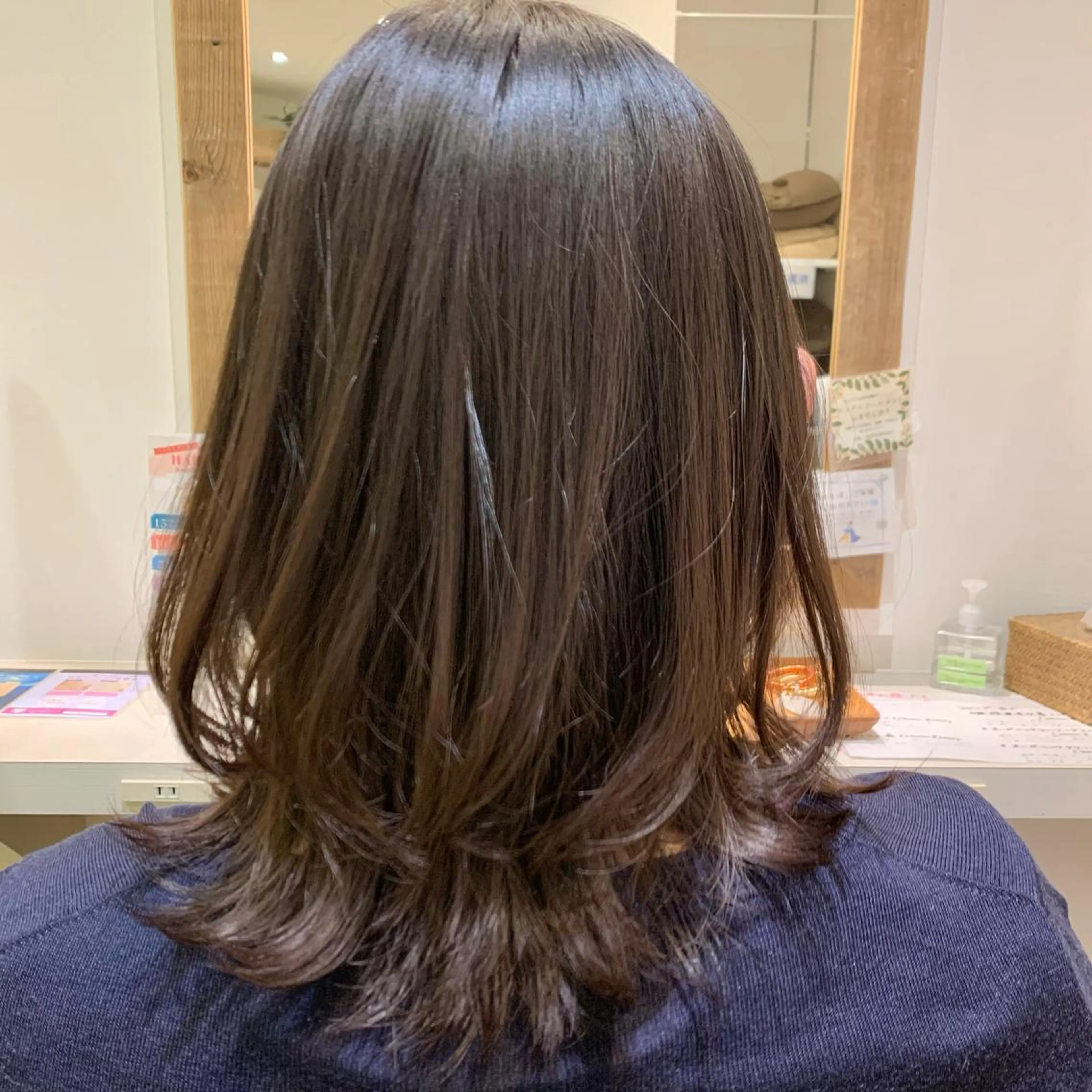 ミディアム ヘアアレンジ ミディアムレイヤー 伸ばしかけ レイヤーカット カット ショート×カラー 🦊堀米早紀【荻窪】のヘアスタイル