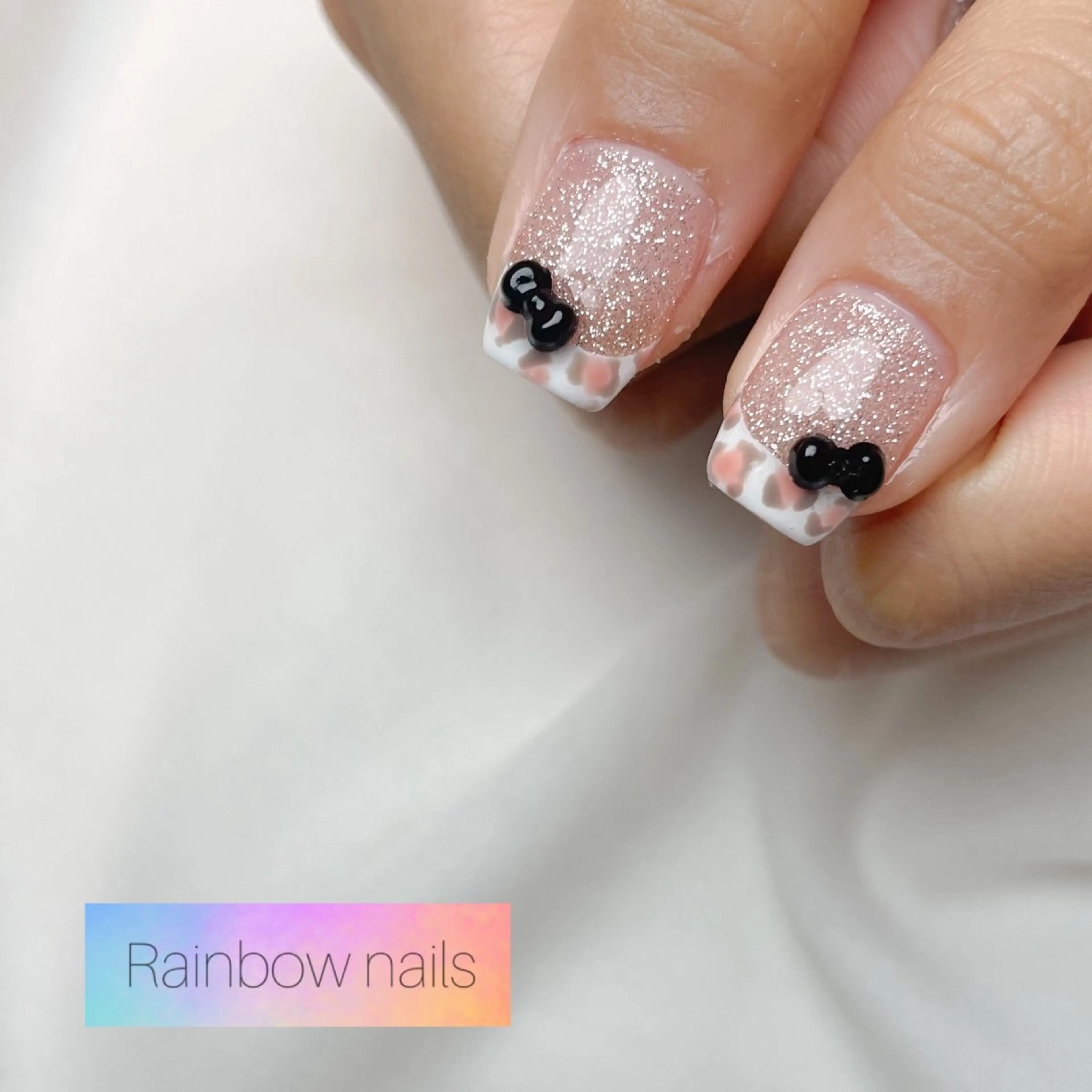 ネイル Rainbow nailsくろちゃんのネイルデザイン