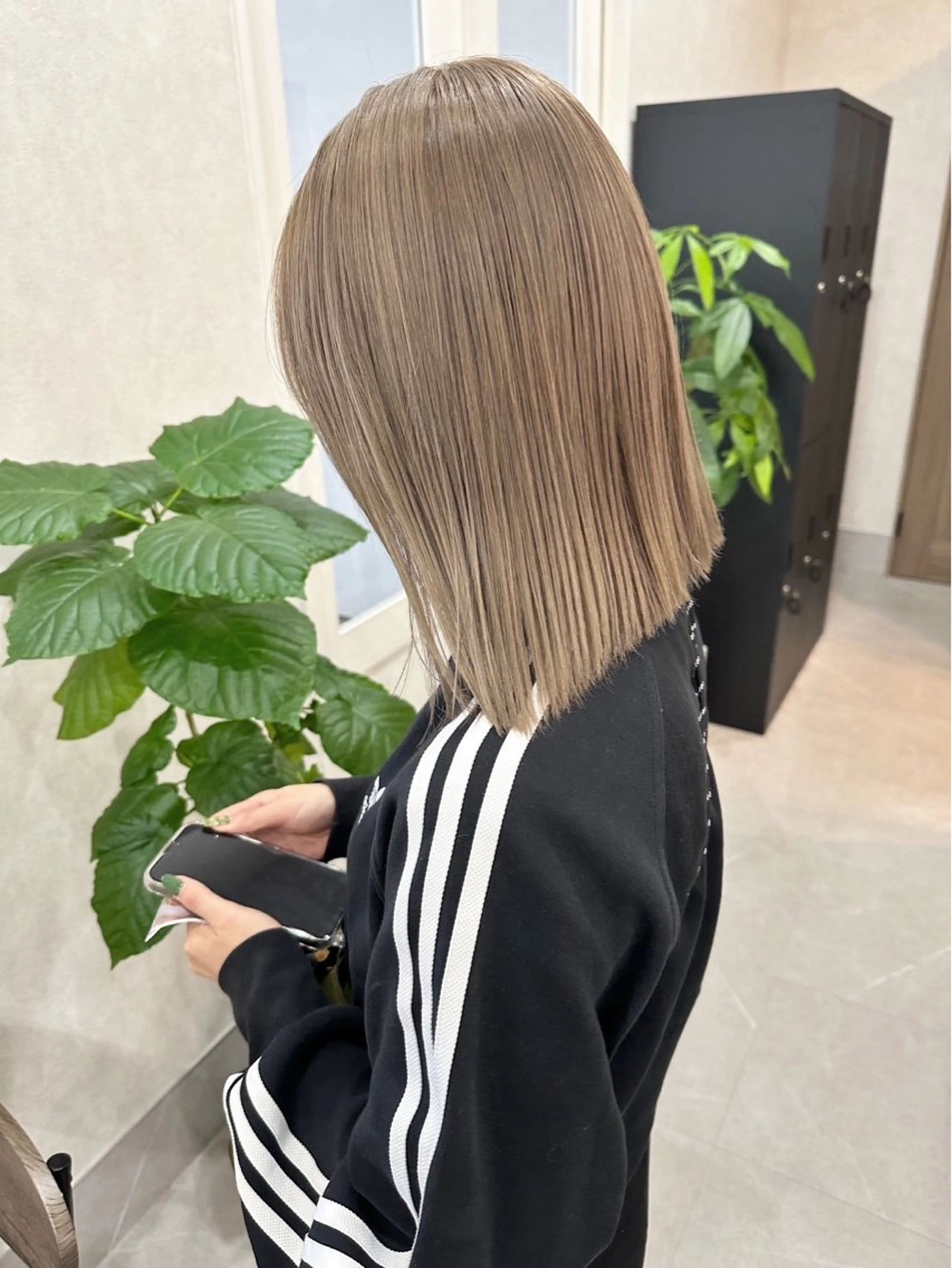 ボブカット＋ワンカラーの写真