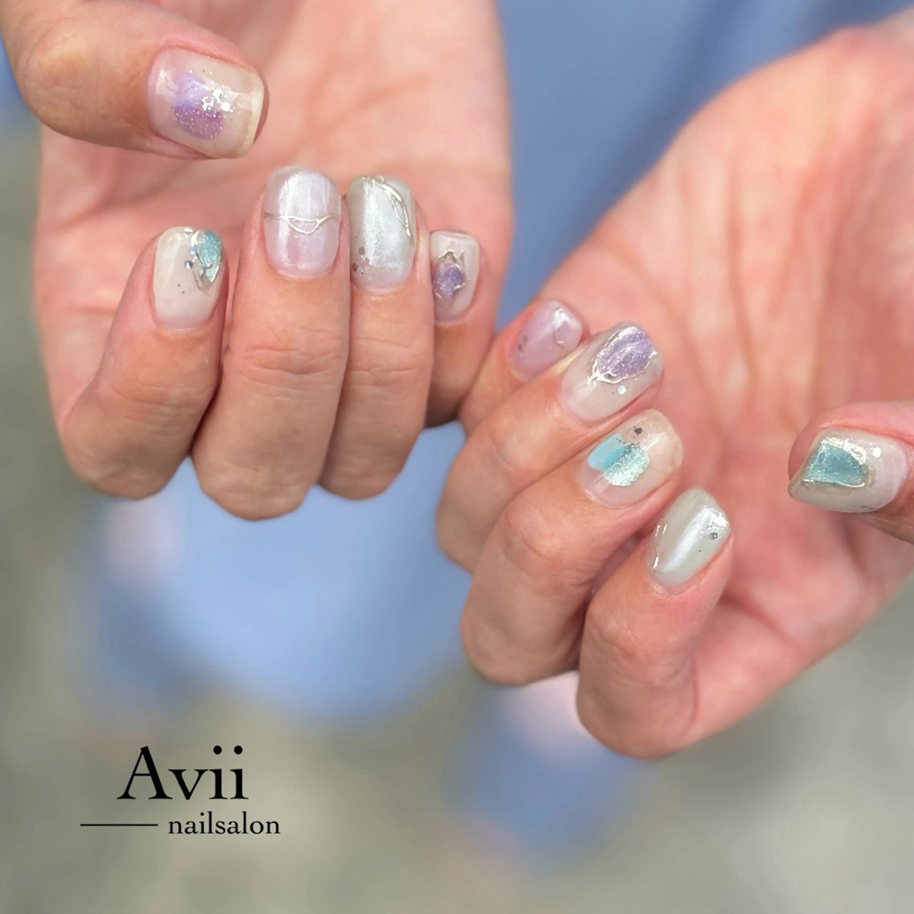 ネイル 持ち込み うるつやネイル🫧 Amiのネイルデザイン