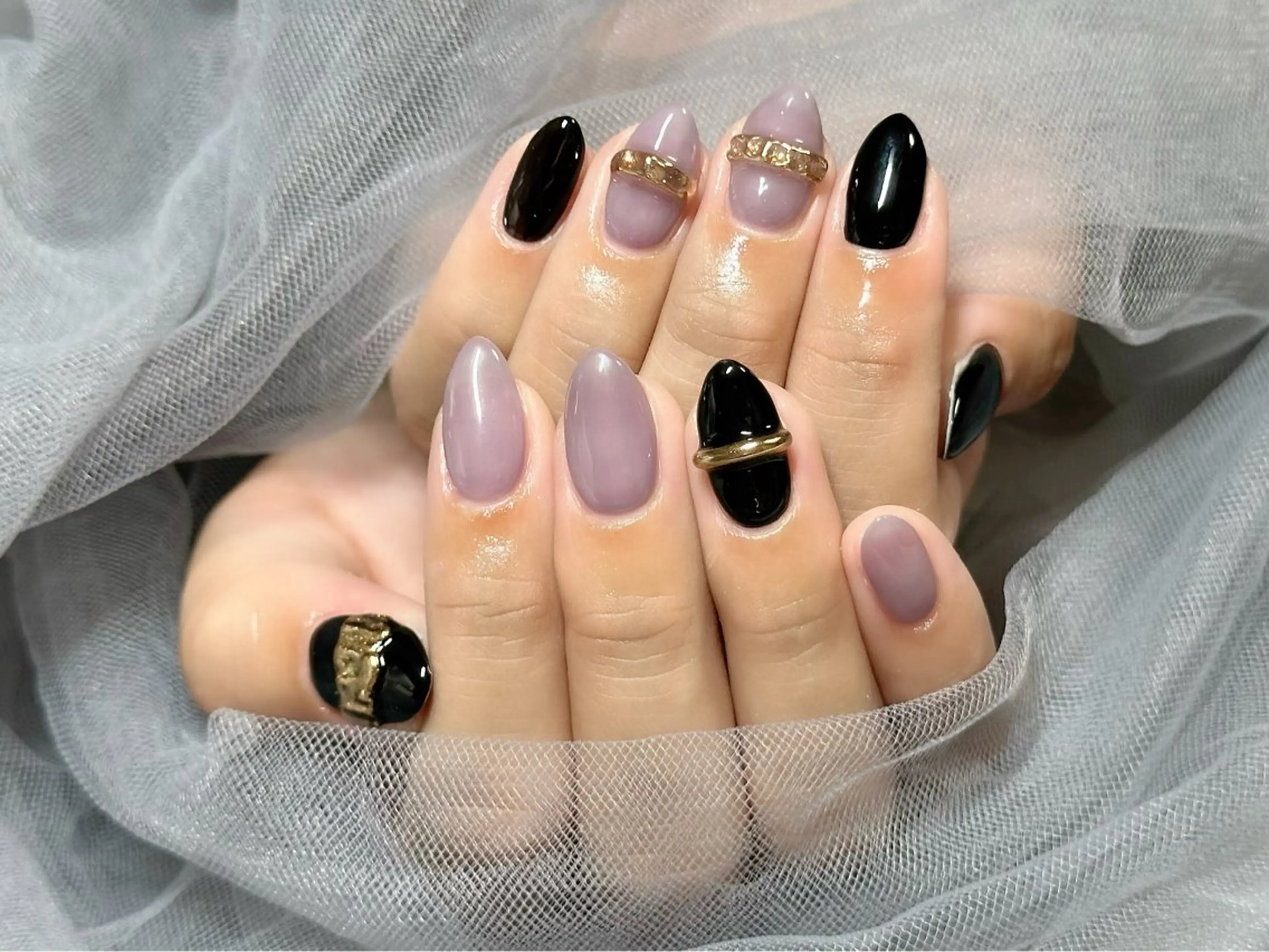 ネイル パープル ハンドネイル KURELLY所属・Nail Salon KURELLYのネイルデザイン