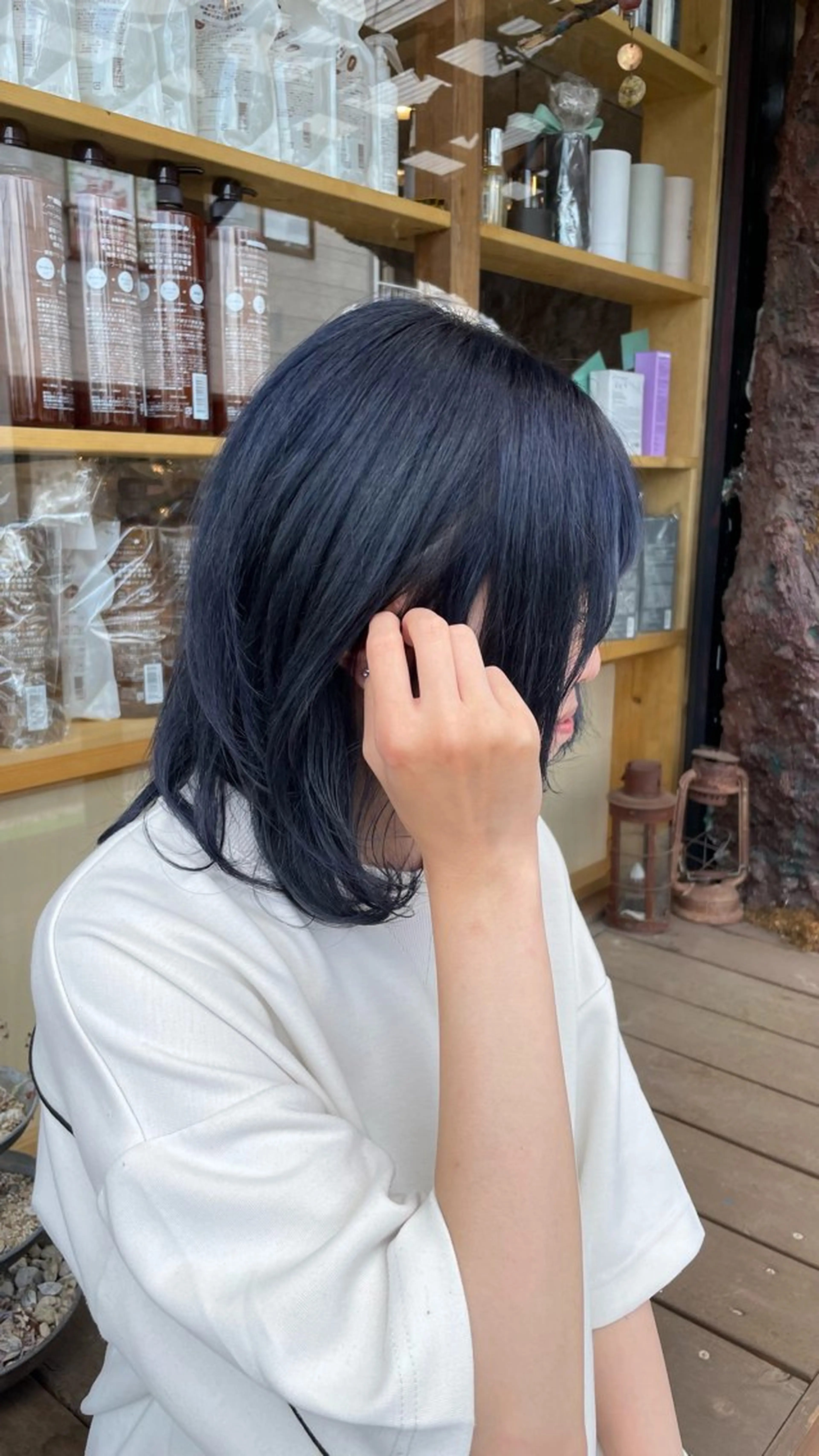 ミディアム カラー カット ヘアカラー 白髪ケア  BAUM まやのヘアスタイル