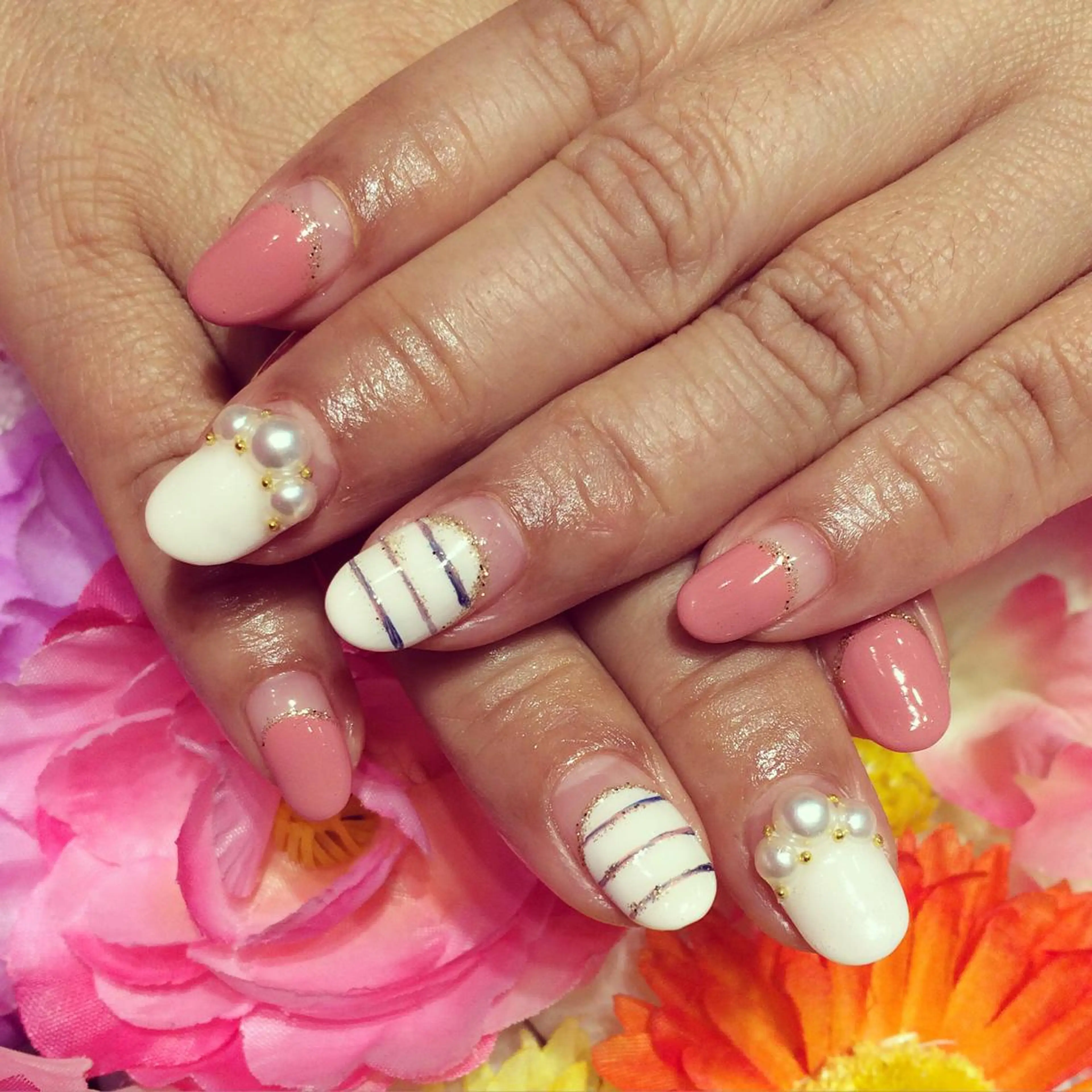 ネイル ボーダー nailsalon colon所属・nailartist lisaのネイルデザイン