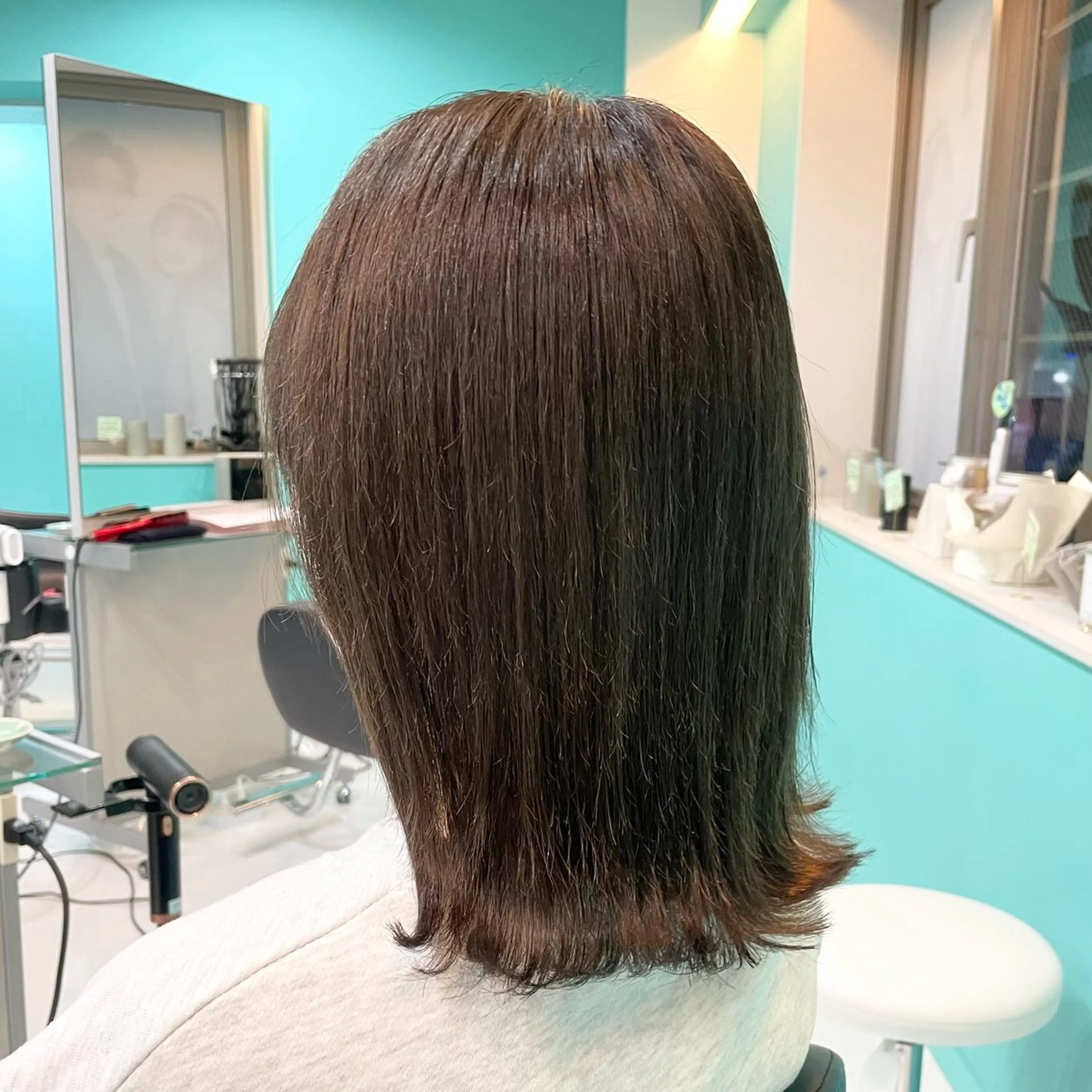 ミディアム カラー ブラウンカラー Natsuki💖 ボブ×艶カラー🥣のヘアスタイル