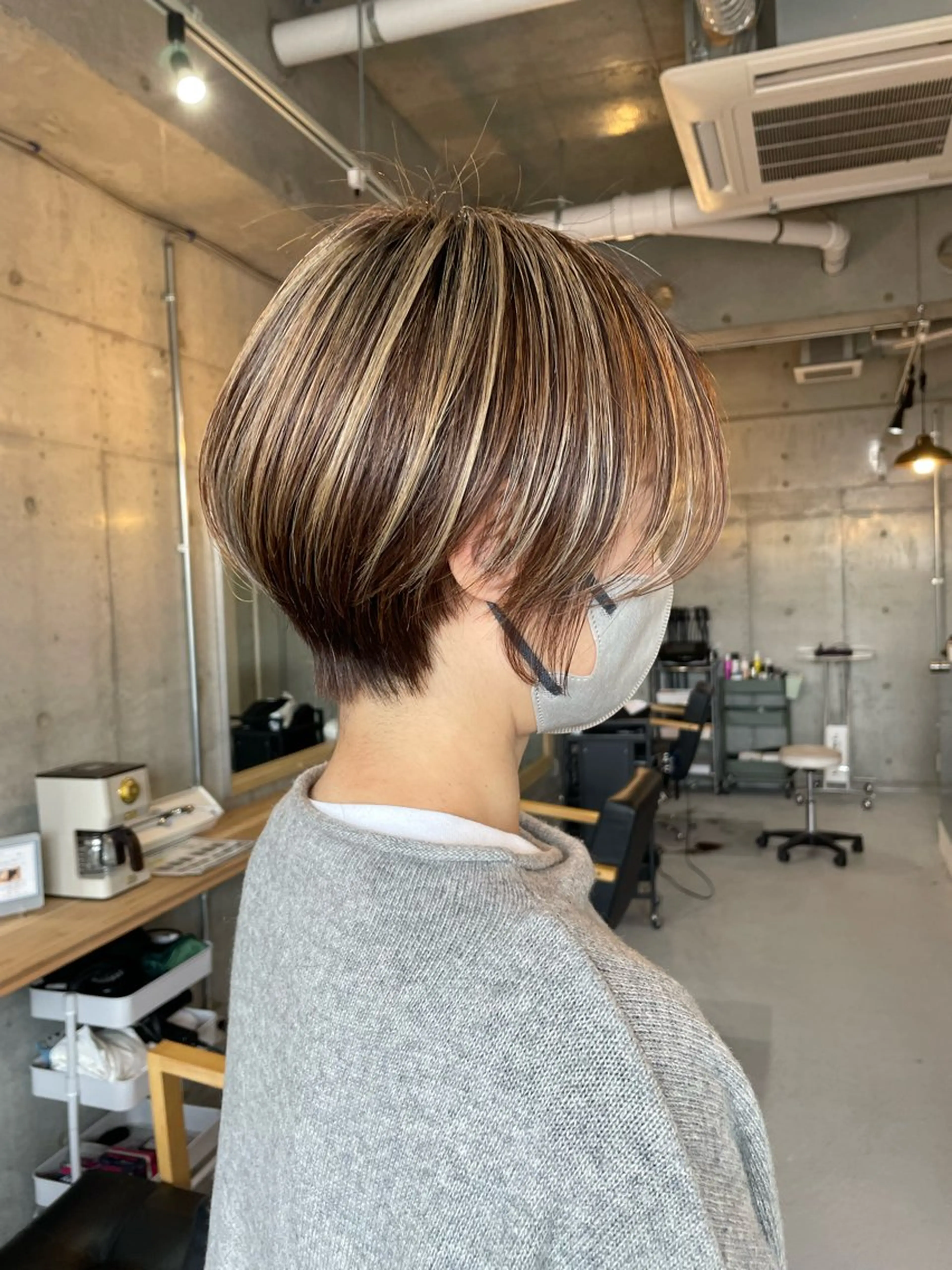 ショート カラー 博多/ショート/ パーマ/有馬颯汰のヘアスタイル