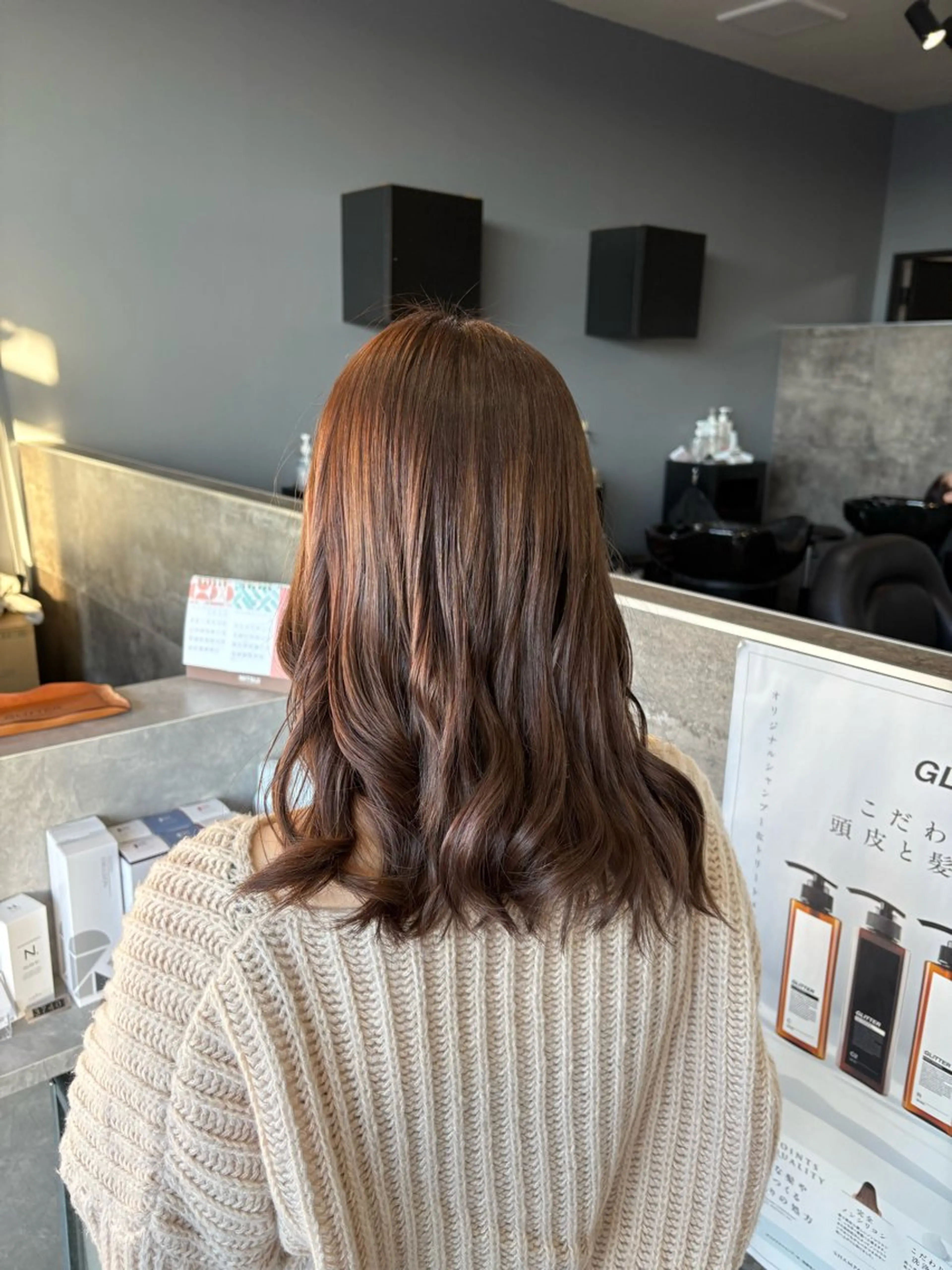 カラー ブラウンカラー ナチュラルブラウン ヘアカラー GLITTER🎀 saayaのヘアスタイル