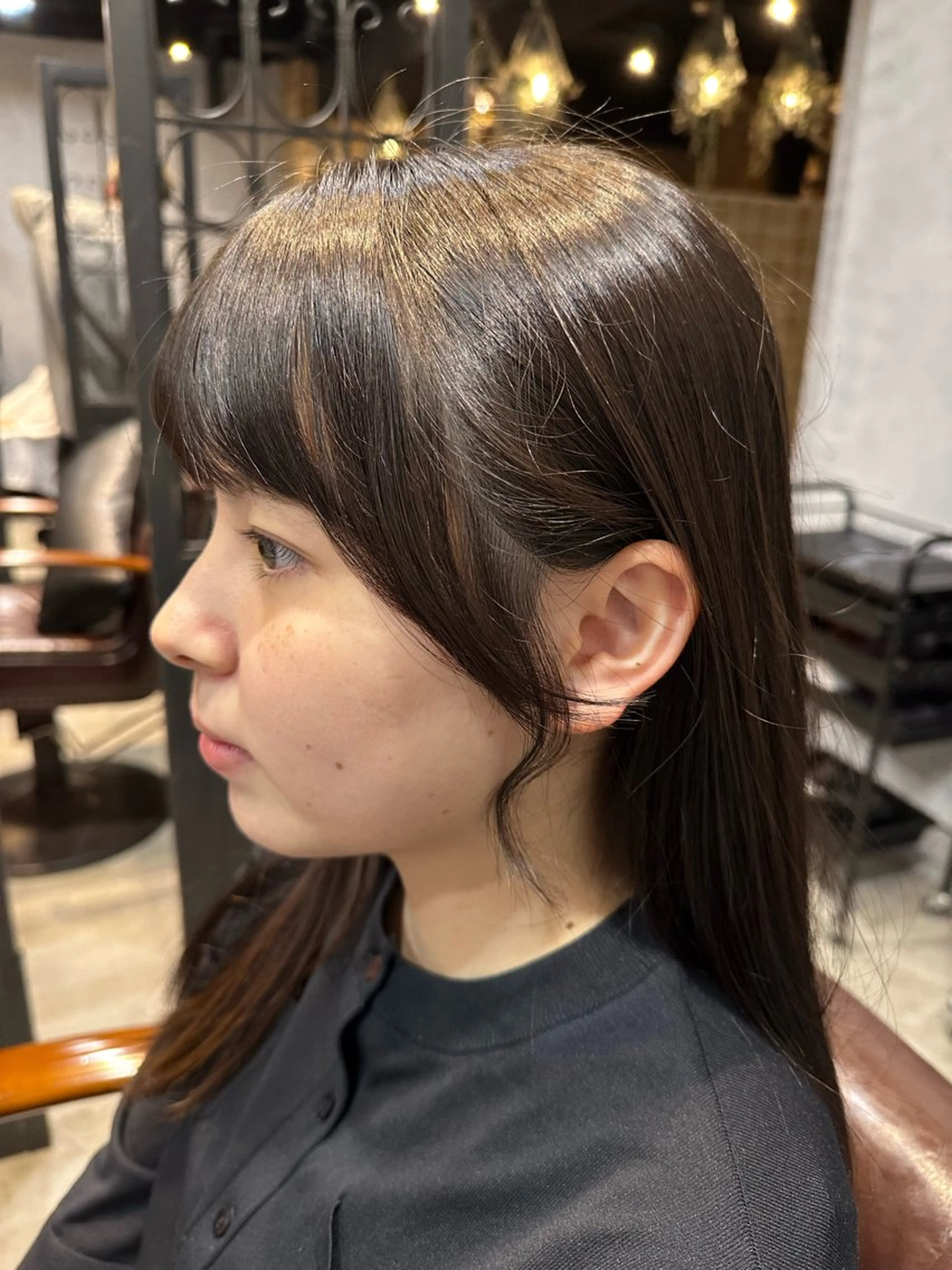 ミディアム 顔周りカット Mora Hair Salon所属・Haruka 神楽坂のヘアスタイル