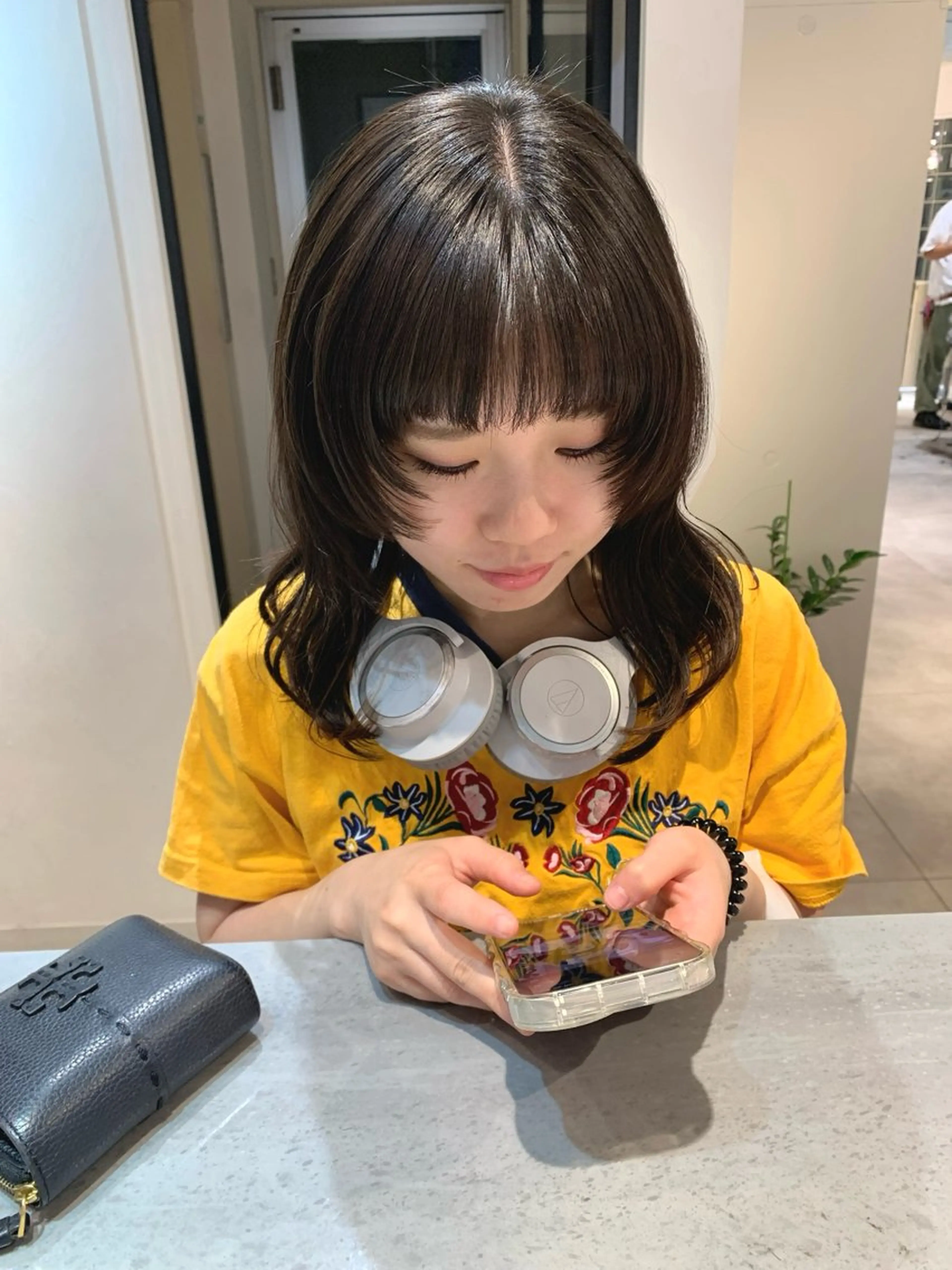 ミディアム デザインカット オン眉 クレハ :)のヘアスタイル