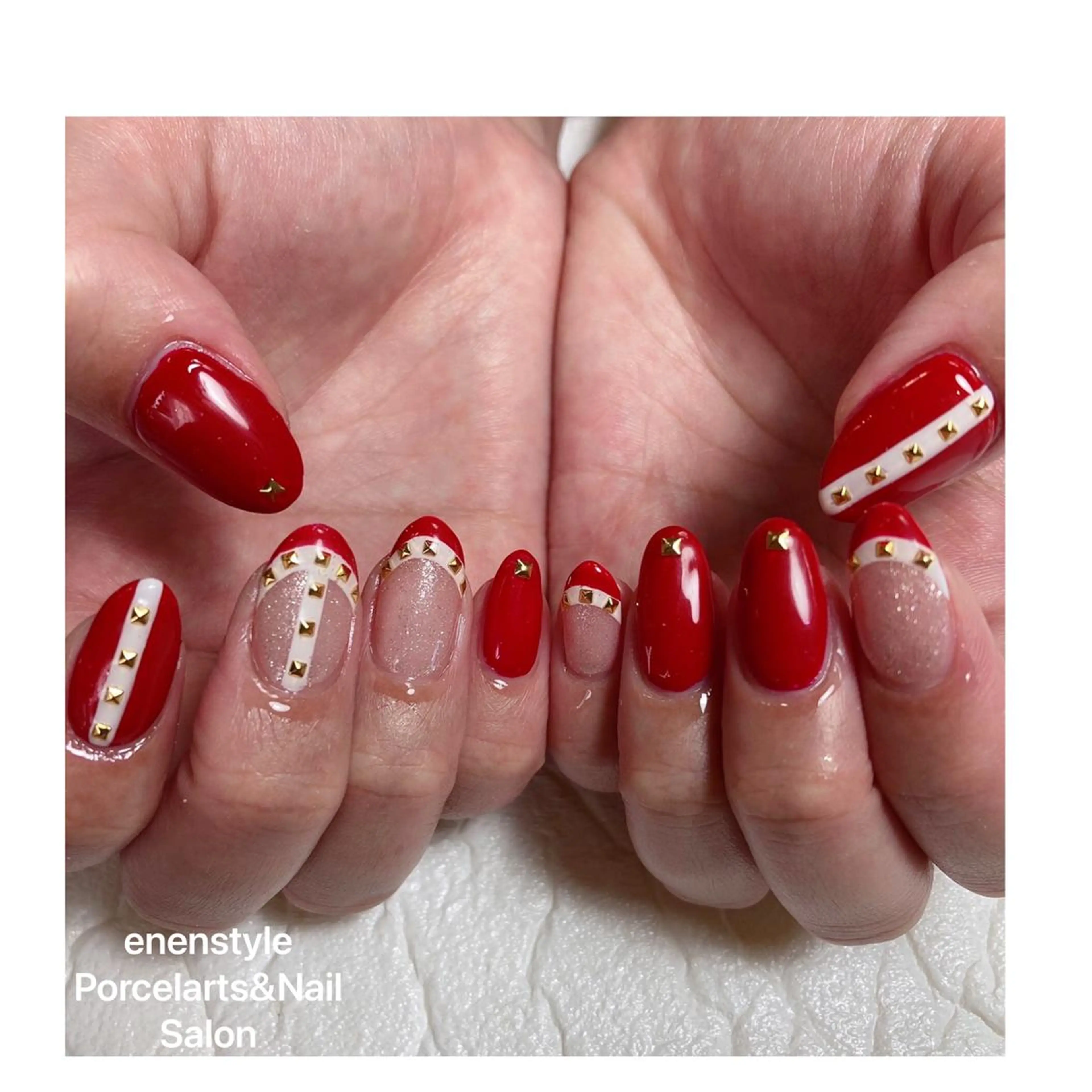 ミディアム ハンドネイル 👑enen style👑のネイルデザイン