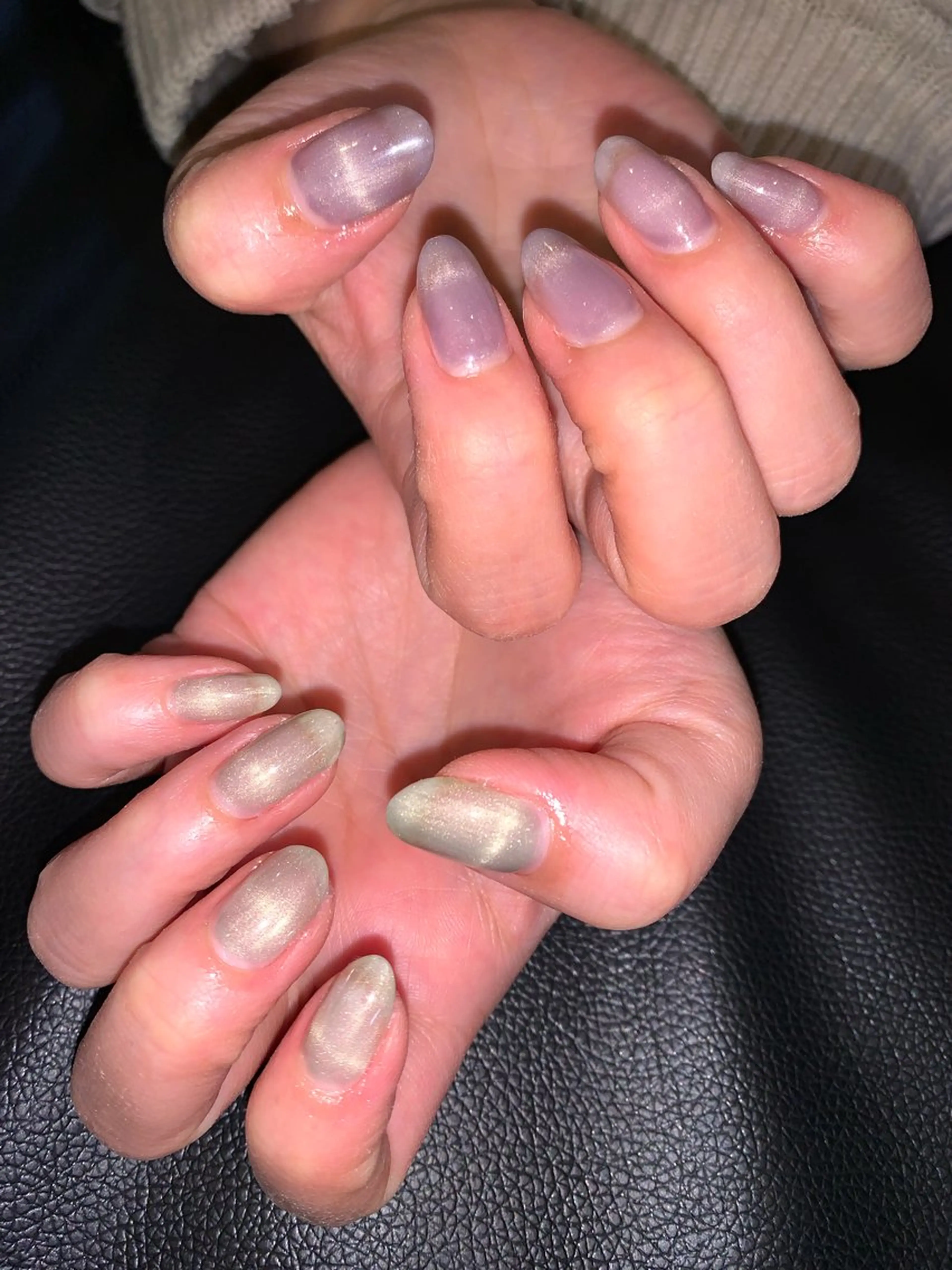 片手ずつ色違いワンカラー（マグネット）オフ込みの写真