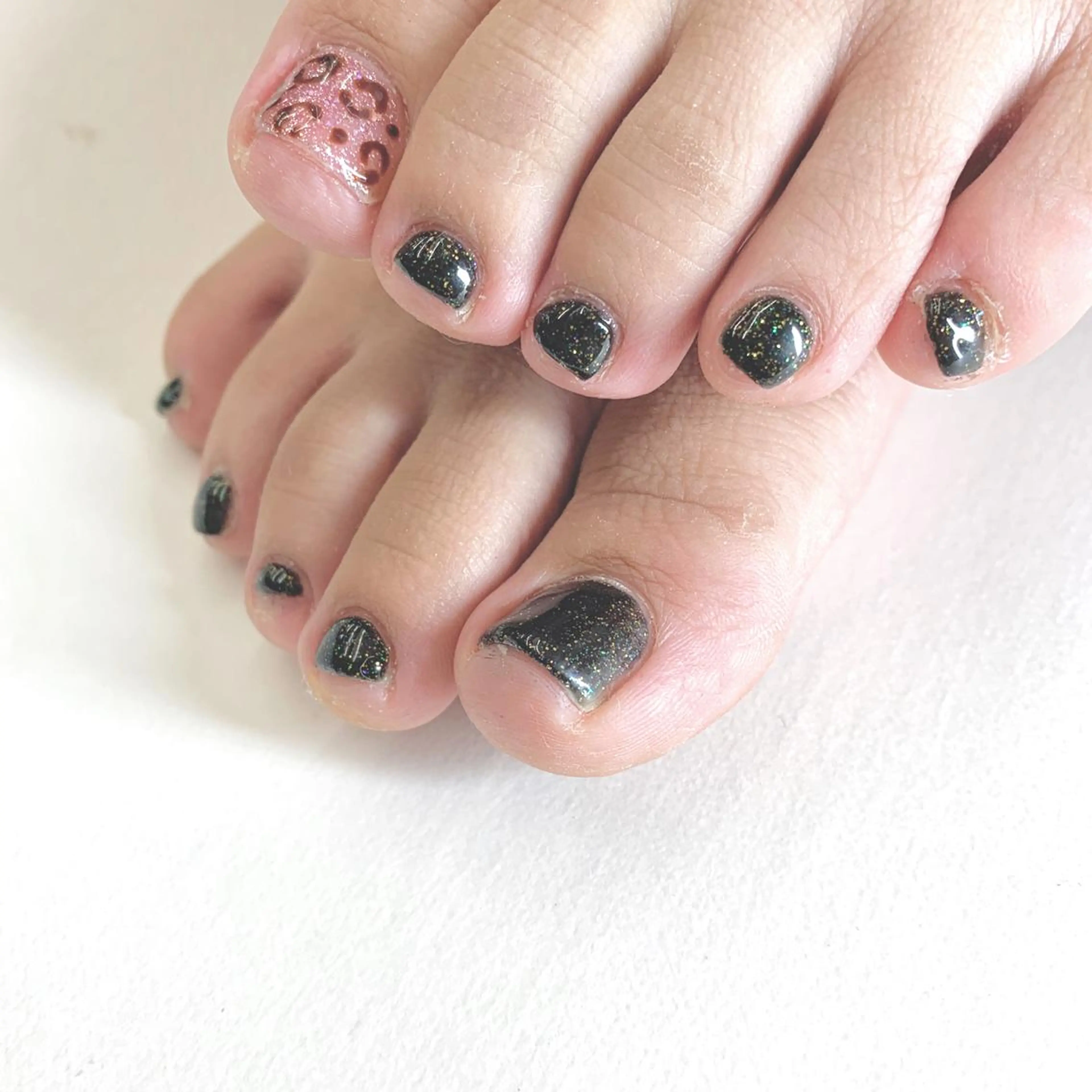 メンズ ネイル アートネイル フットネイル キラキラネイル YUN君 🦍のネイルデザイン