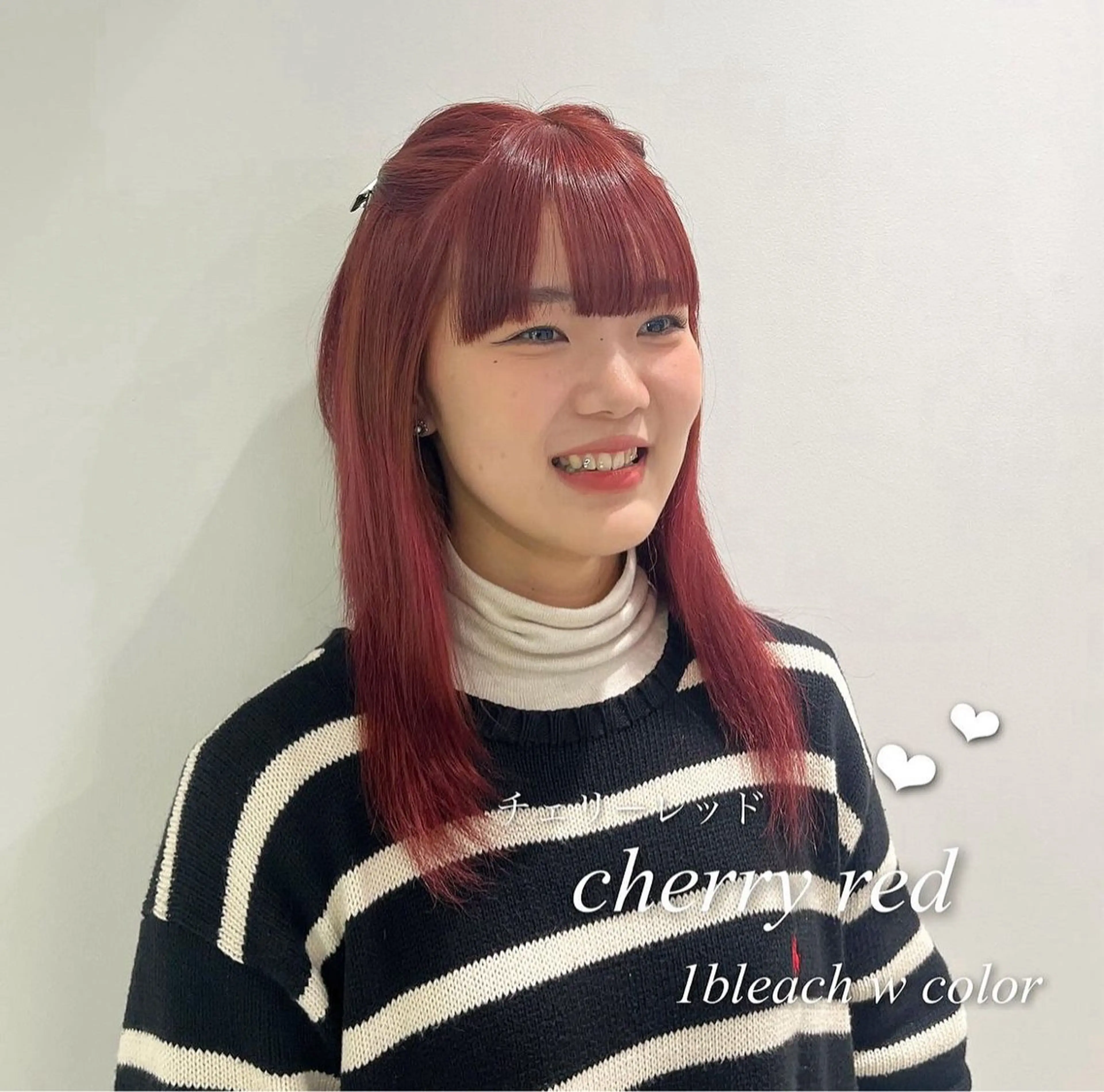 ミディアム カラー ヘアアレンジ レッドカラー ヘアカラー トリートメント ヘアセット 🎀Girly艶髪カ ラー🎀Harukaのヘアスタイル