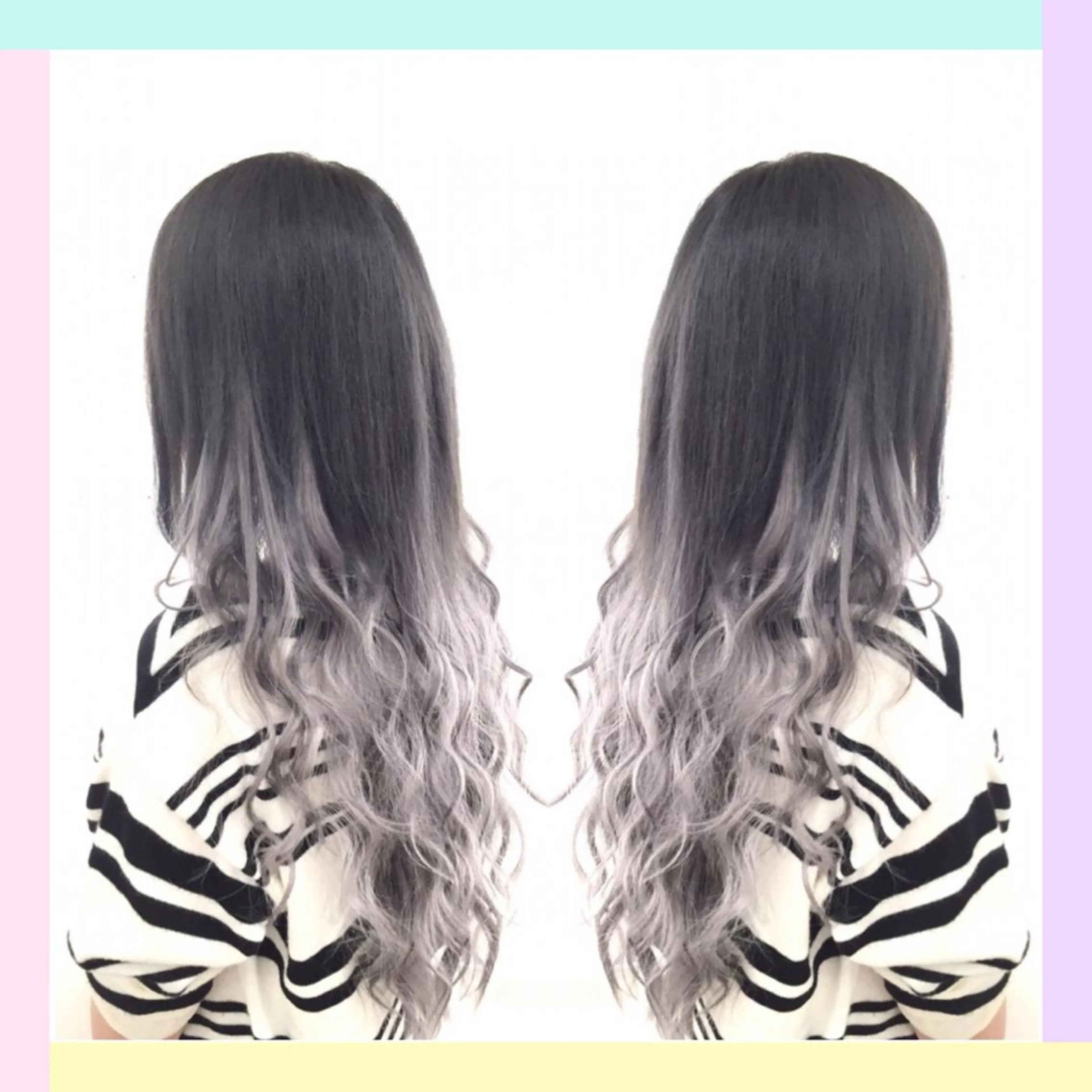 ロング カラー れん/ハイトーン /エクステ/韓国風のヘアスタイル