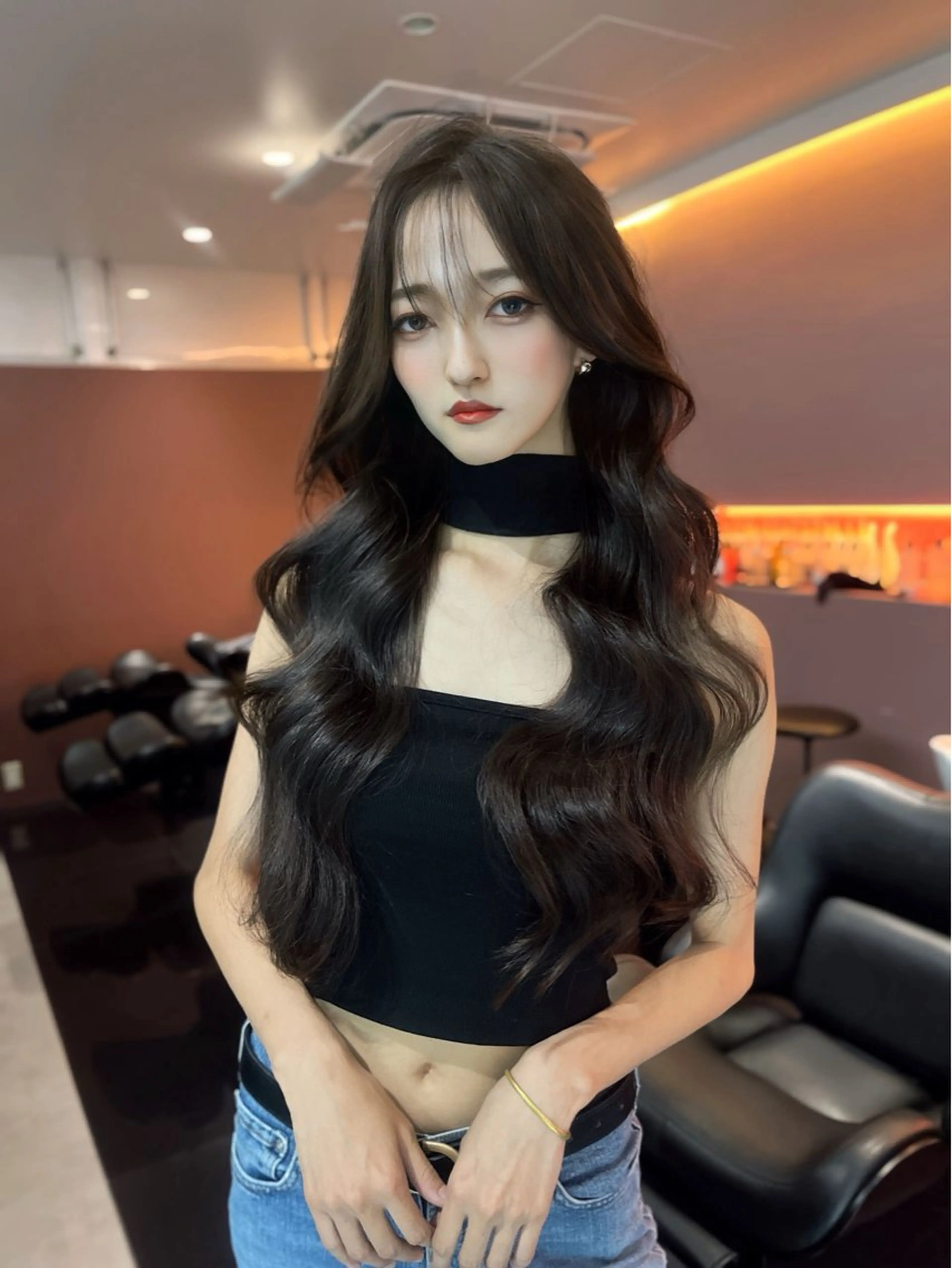 ロング カット トリートメント 海野翔吾🇨🇳 ワンホンレイヤーのヘアスタイル