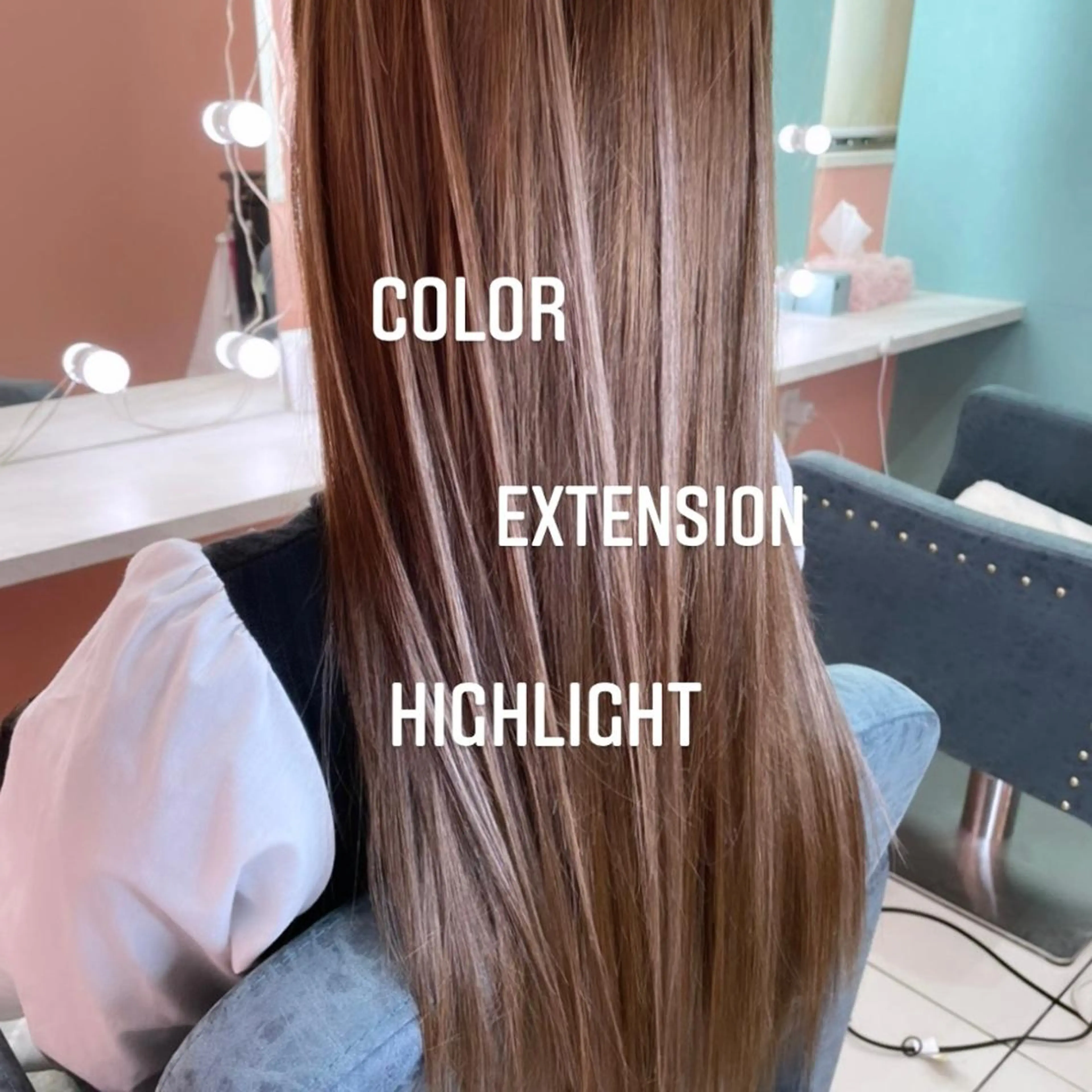 ロング カラー ヘアカラー エクステ エクステ🩵ブリーチ 韓国ヘア🩵KAEのヘアスタイル