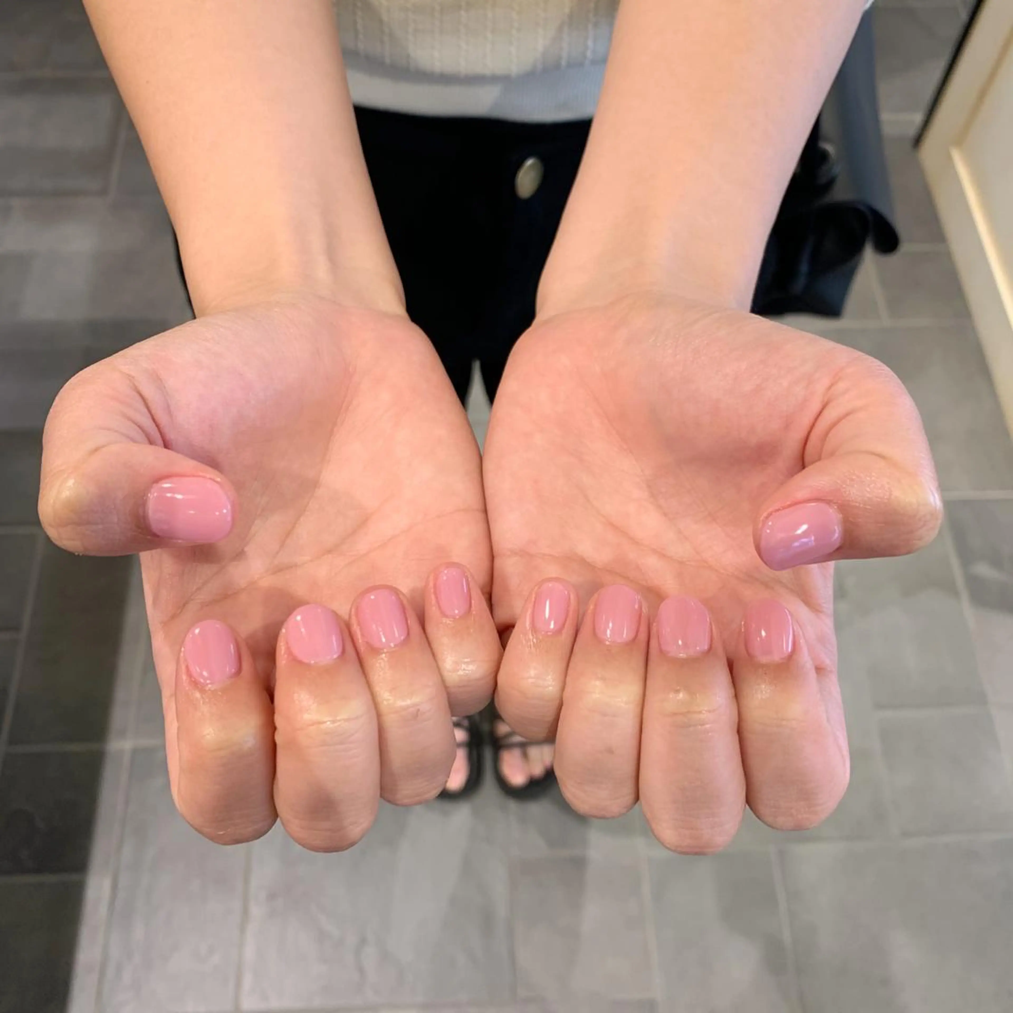 ネイル ジェルネイル ワンカラーネイル パラジェル 鈴木 里奈のネイルデザイン