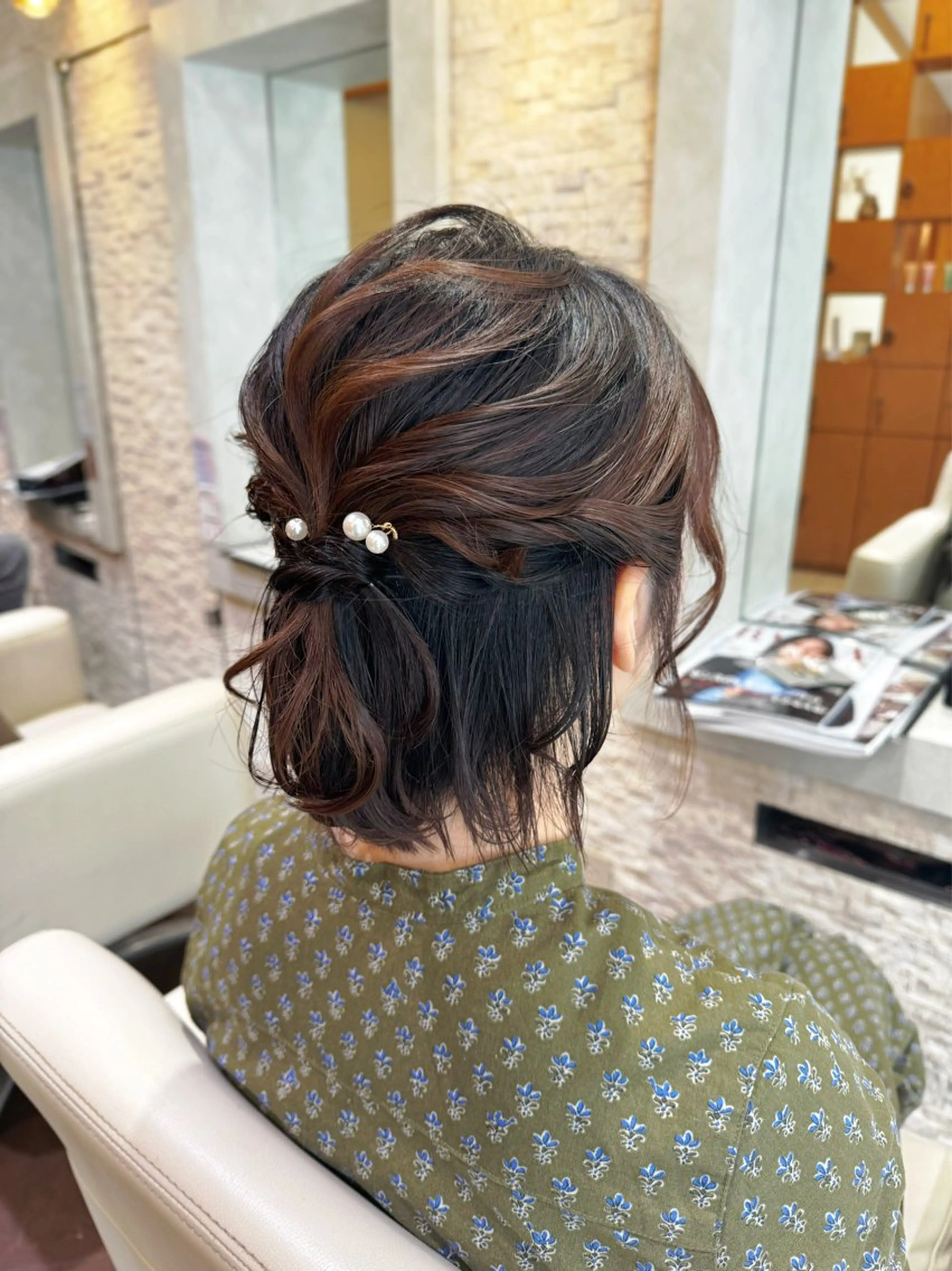 ミディアム ヘアアレンジ ヘアセット 本多 美羽のヘアスタイル