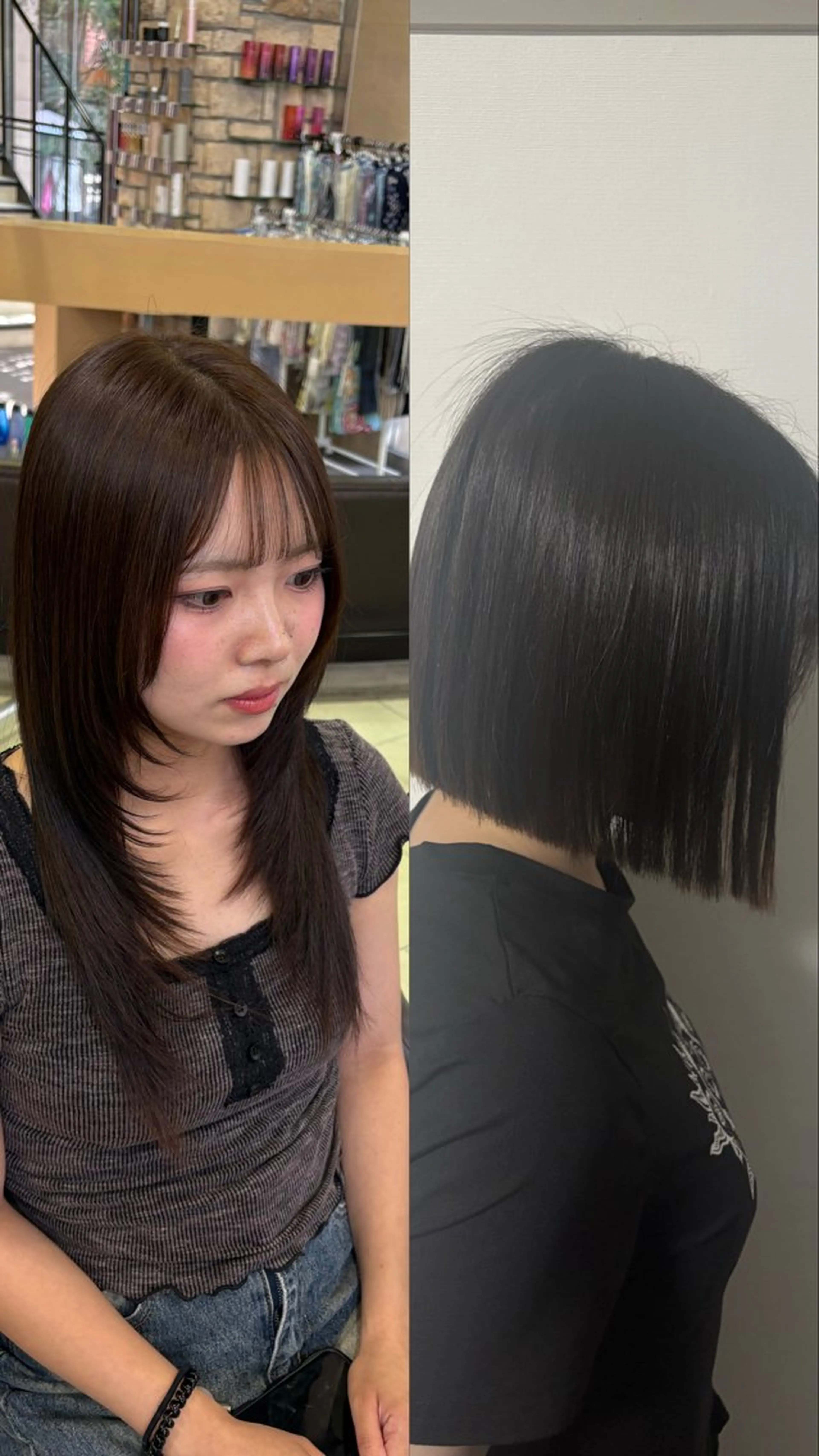 ロング カット フェザーパーマ🪶 シャドウ/ジュンエイのヘアスタイル