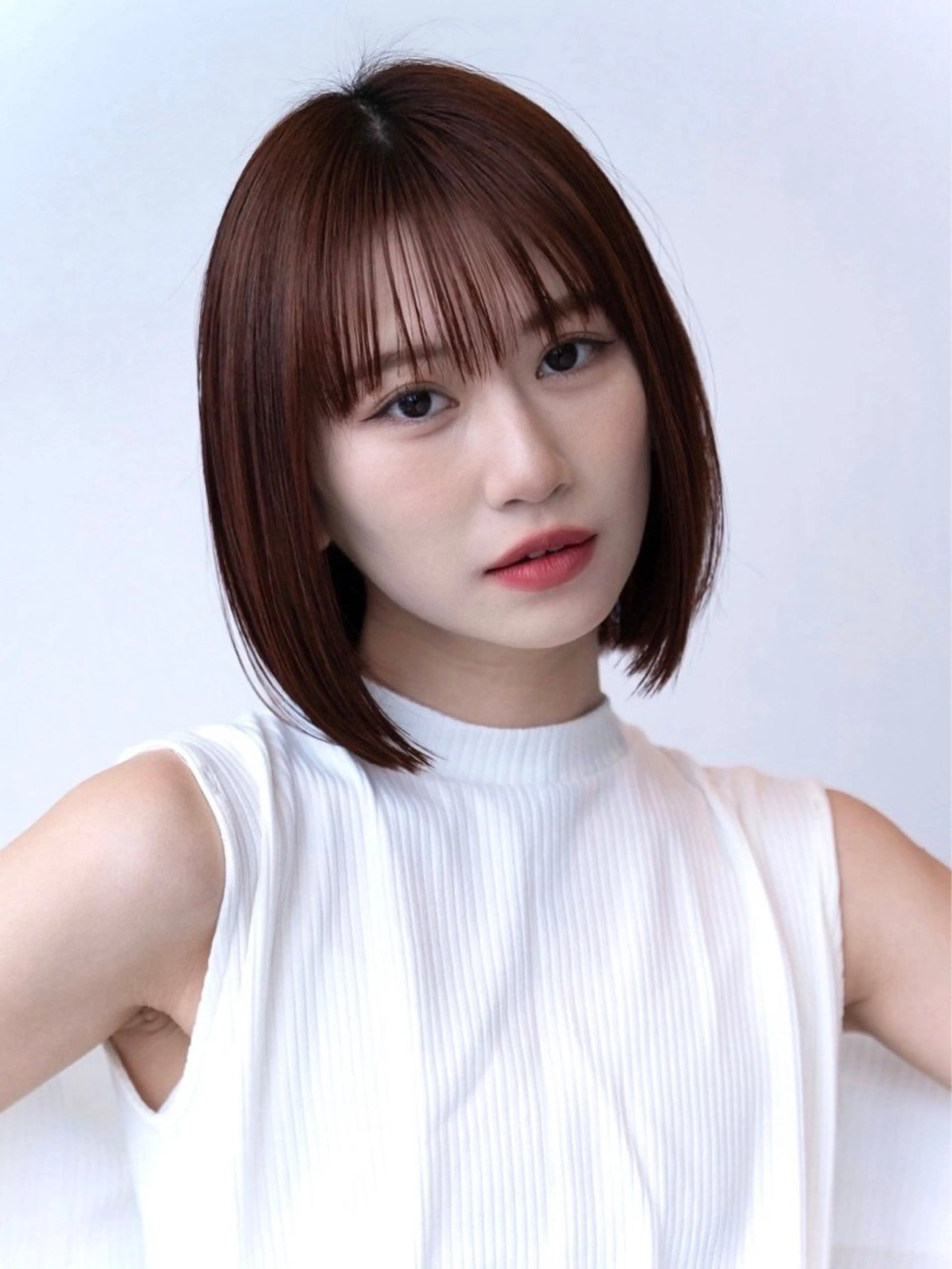 ミディアム カラー カット ヘアカラー トリートメント 渋谷ボブ/レイヤー ボブ田中航平のヘアスタイル