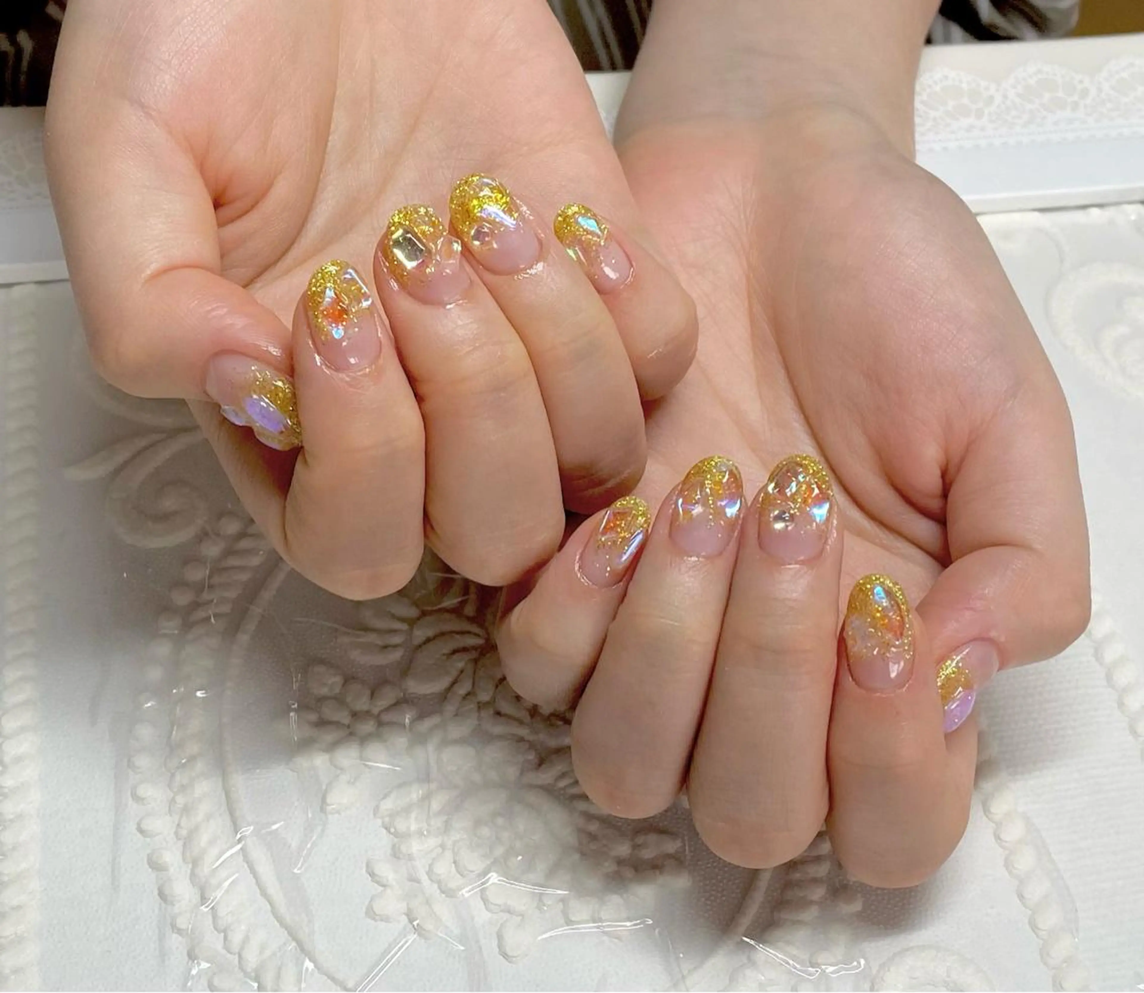 ショート イエローカラー ハンドネイル lune nail_2017のその他イメージ