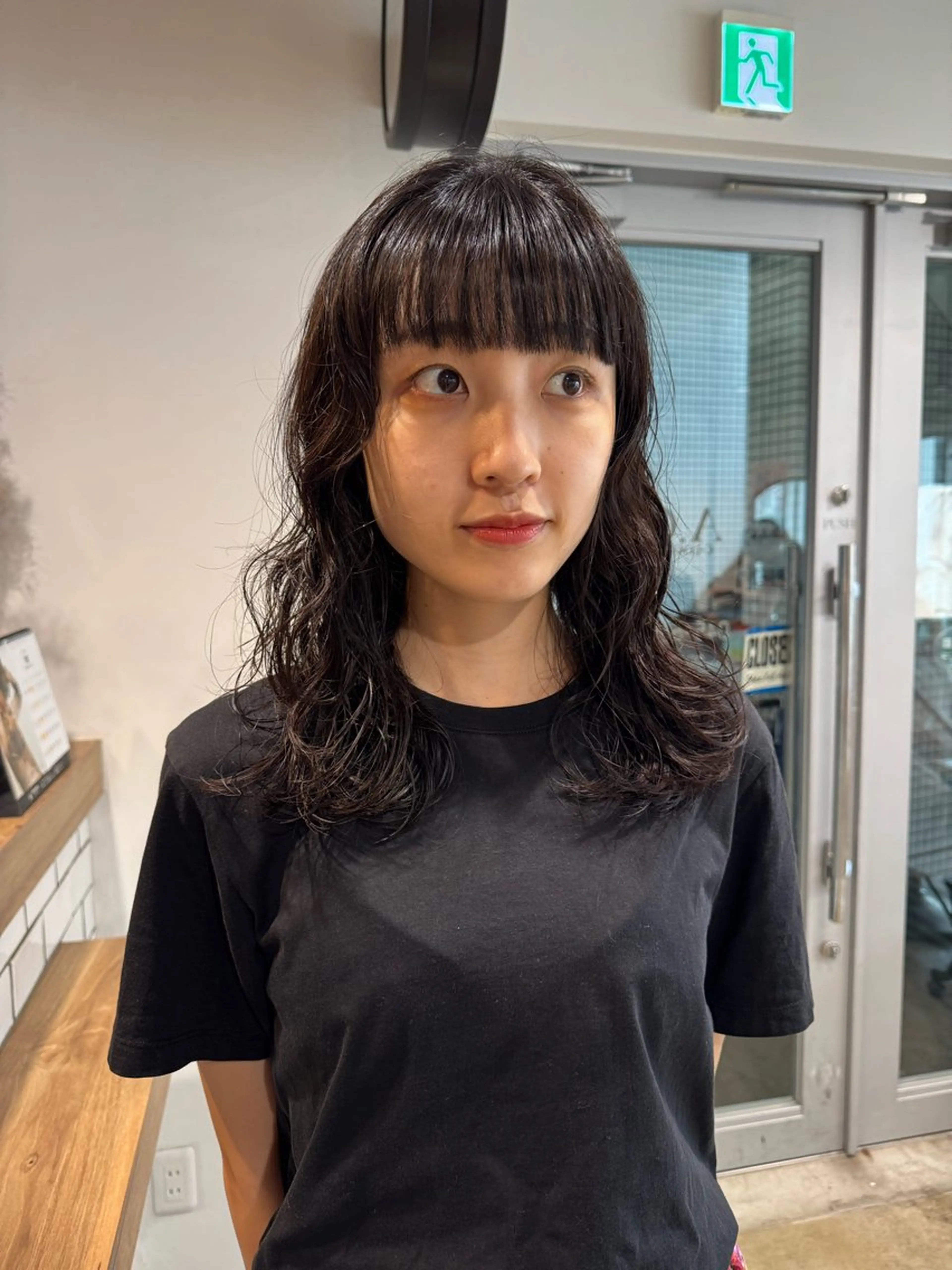 セミロング パーマ セミロングパーマ カット パーマ レイヤー/髪質改善 渡邉【日吉美容室】のヘアスタイル