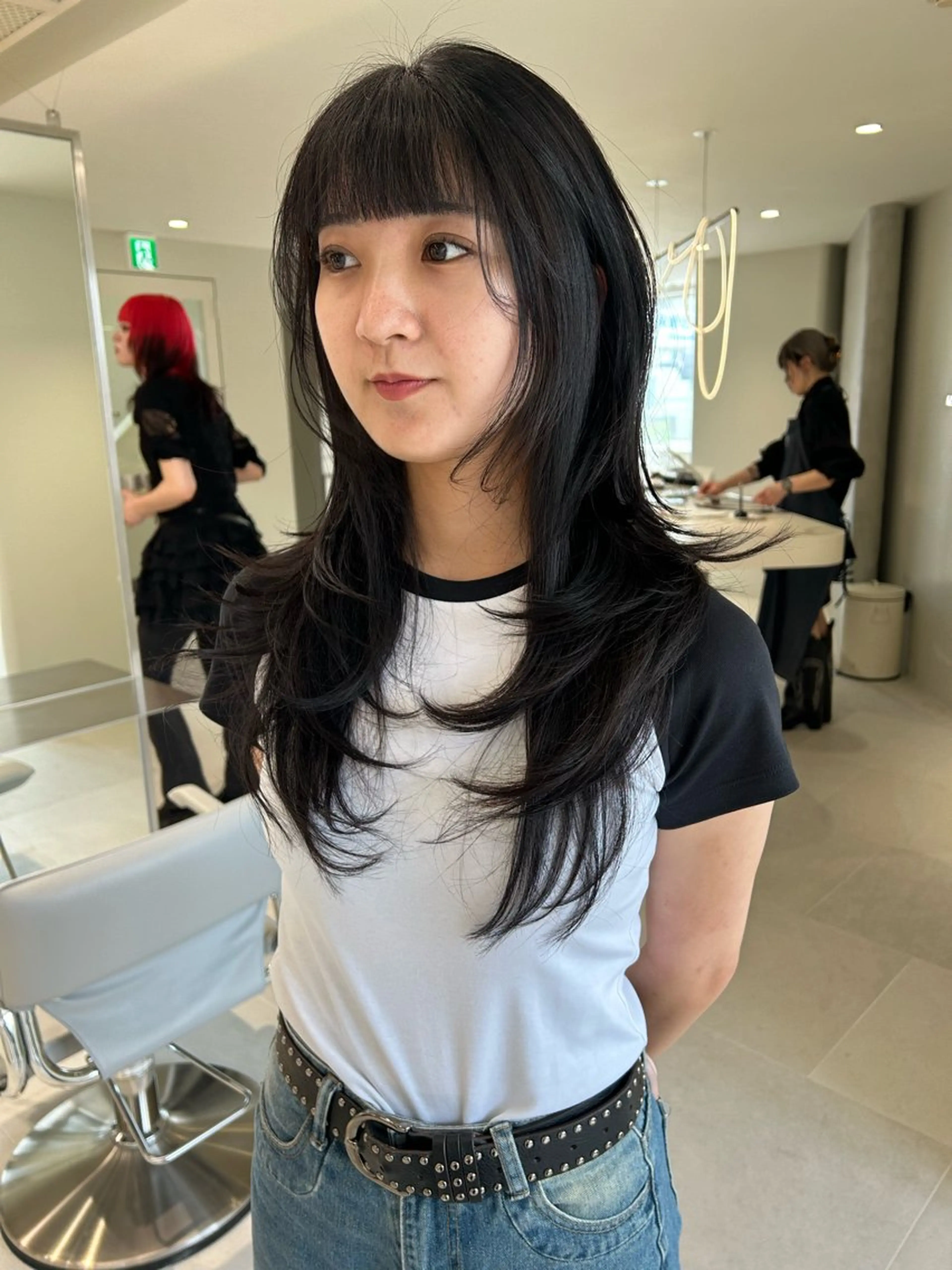 ロング カラー レイヤーカット カット ショートカット募集中 /NAGISAのヘアスタイル