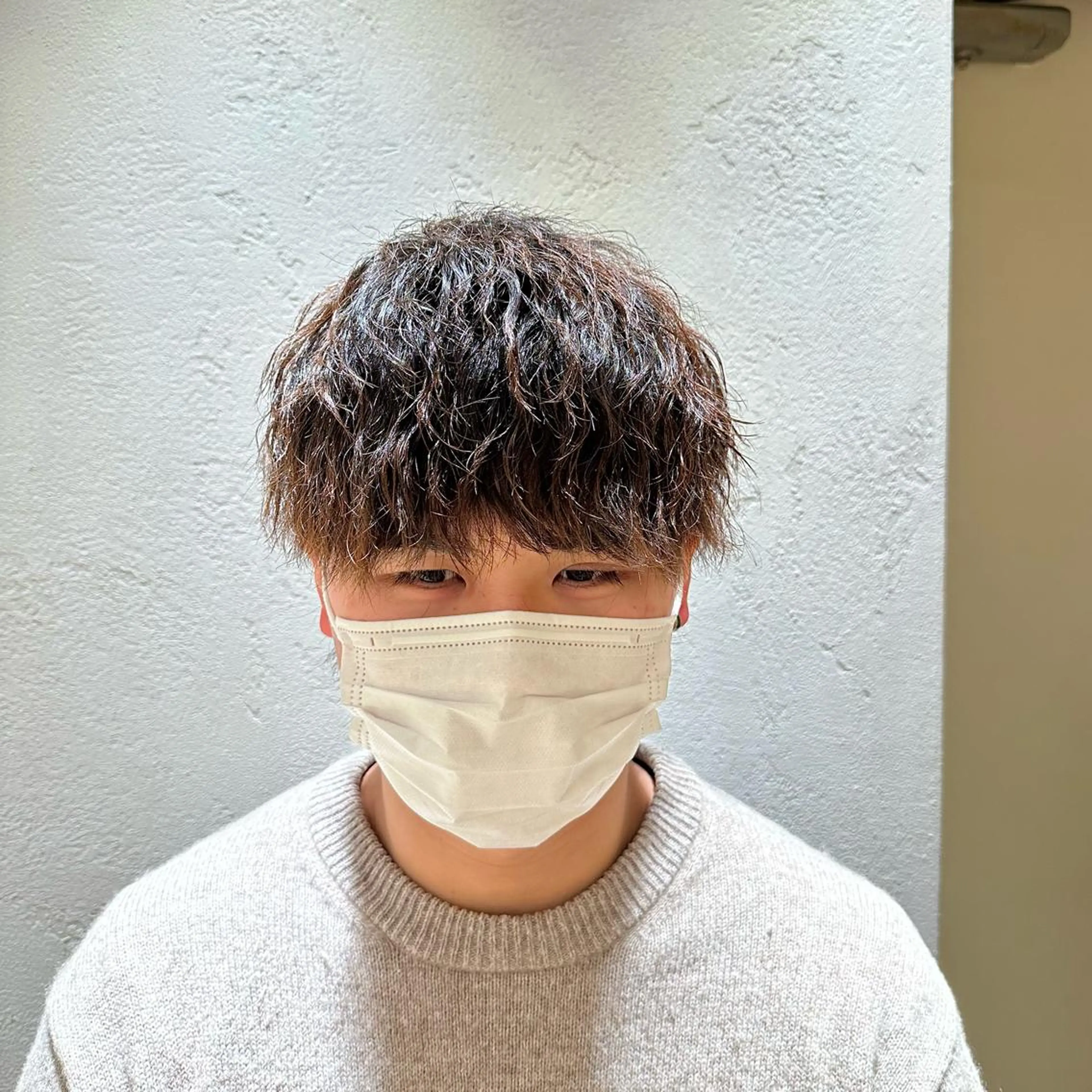 ショート メンズ Geniee horie所属・ともや 髪質改善縮毛矯正のヘアスタイル