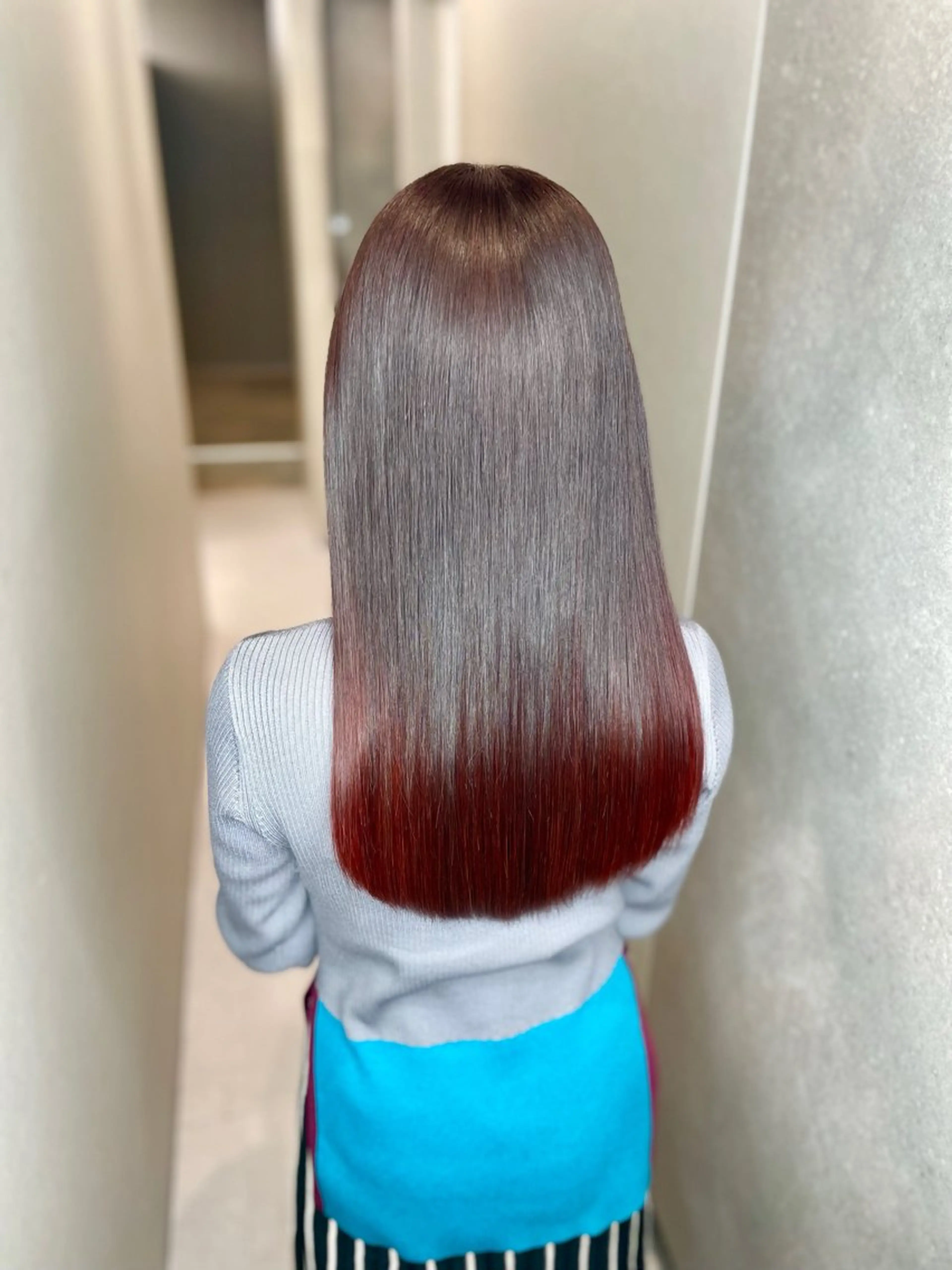 セミロング カラー 透明感カラー 髪質改善 ヘアカラー トリートメント 今井 勝也のヘアスタイル