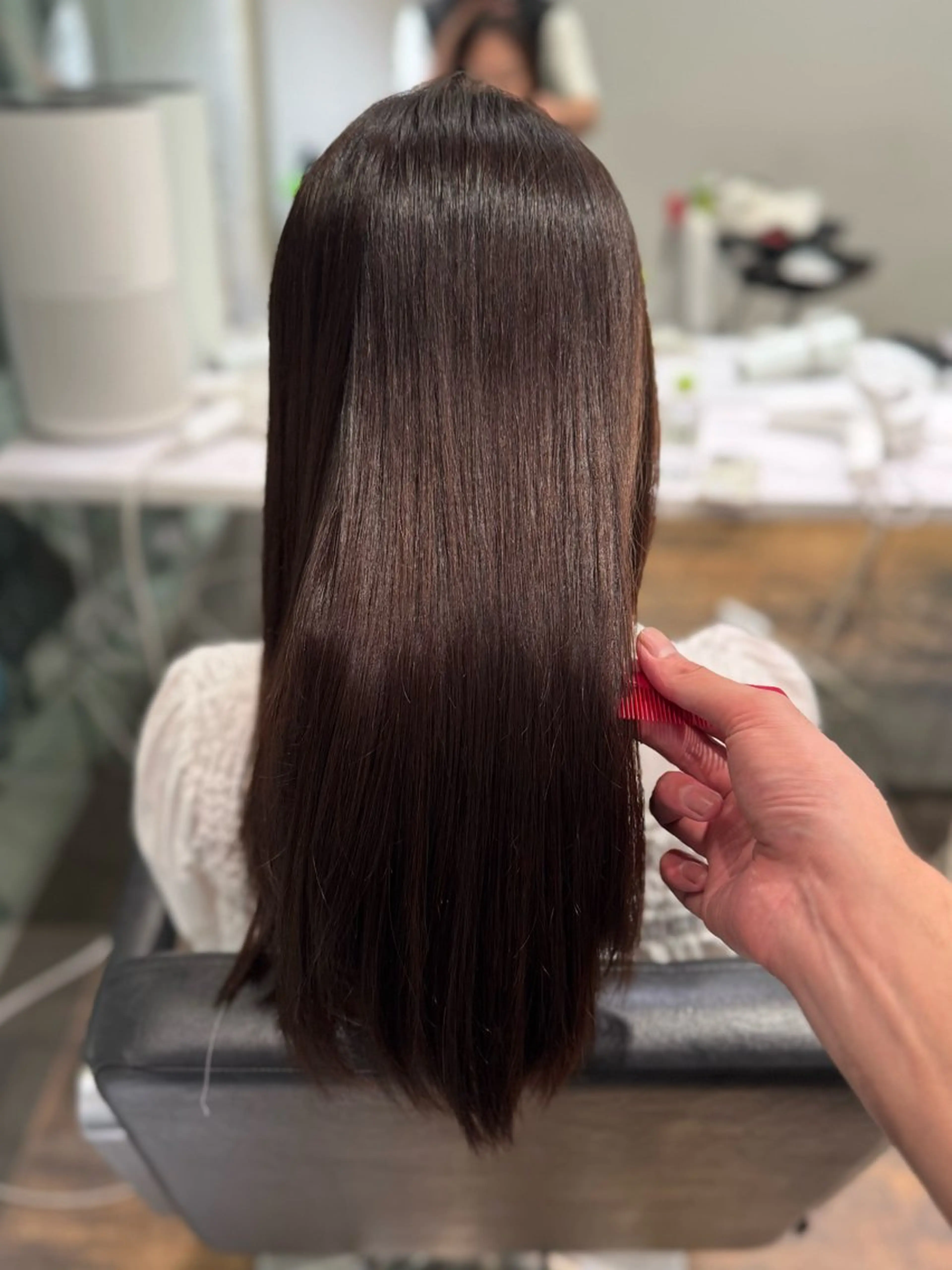 ロング パーマ ストレートパーマ パーマ パーマ、ストレート 🫧ちひろ🫧のヘアスタイル