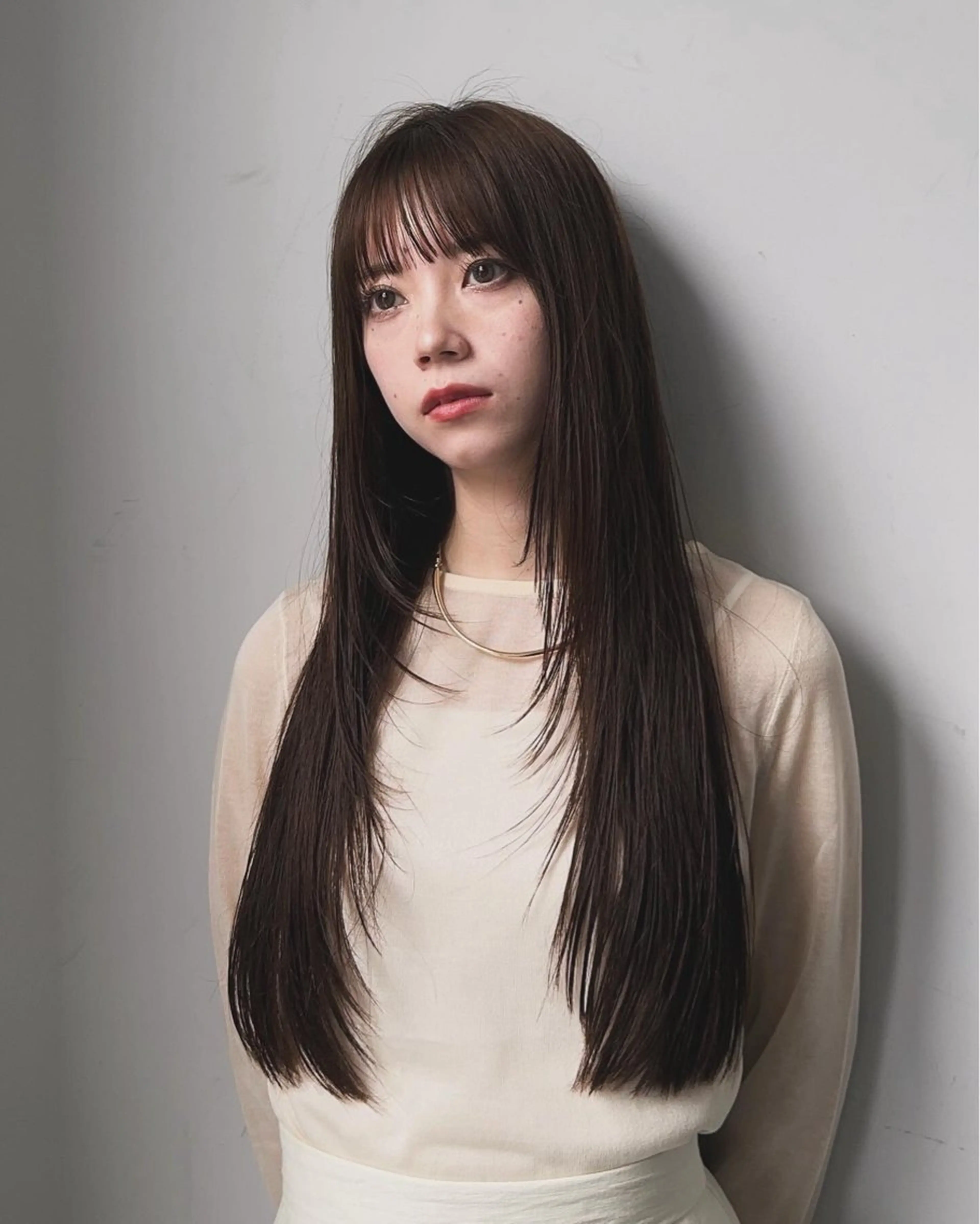 ロング ヘアカラー トリートメント レイヤー/顔周り カット/松岡 祥利のヘアスタイル