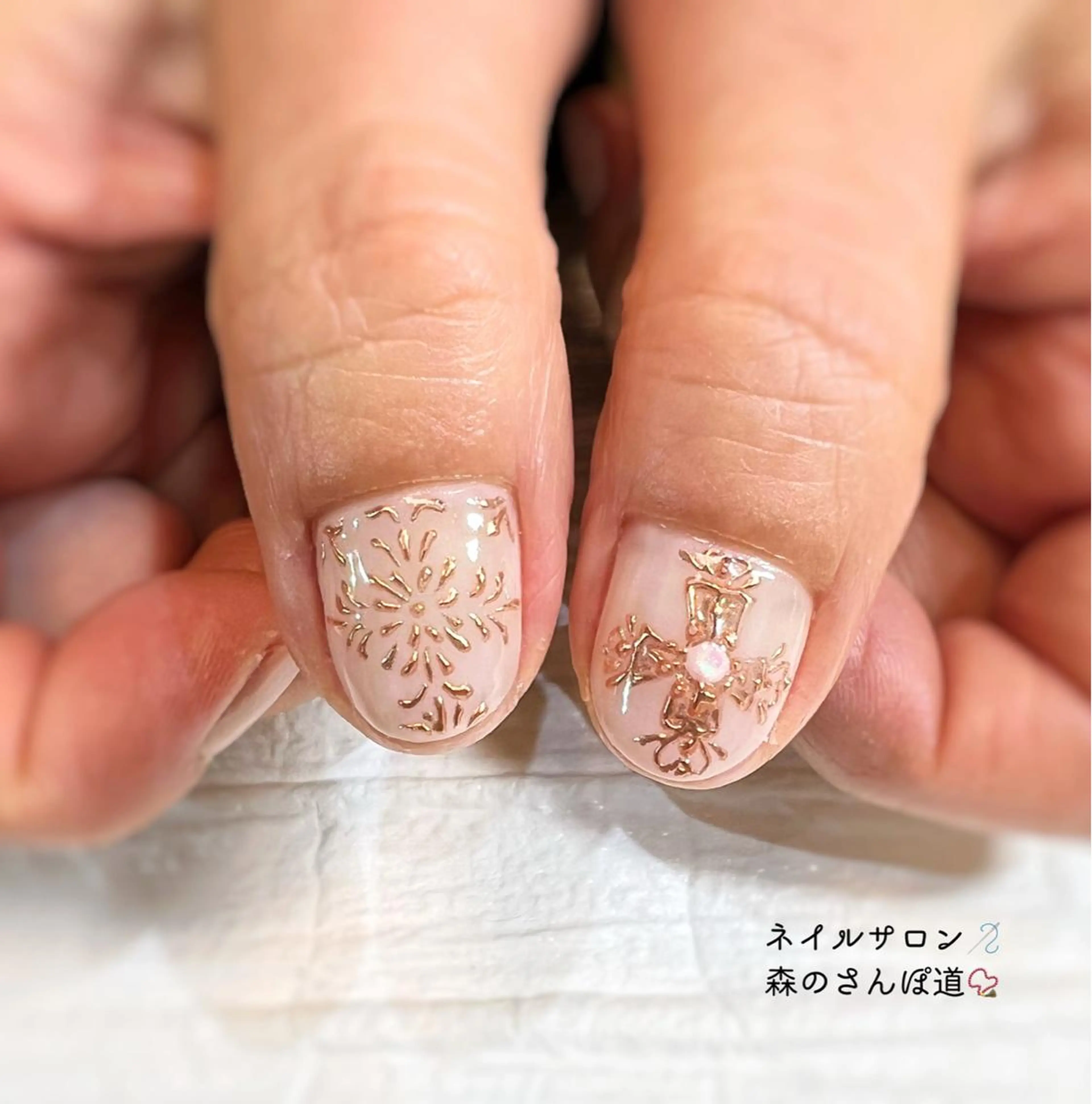 ネイル ハンドネイル 森のさんぽ道所属・ショートネイル 森のさんぽ道のネイルデザイン